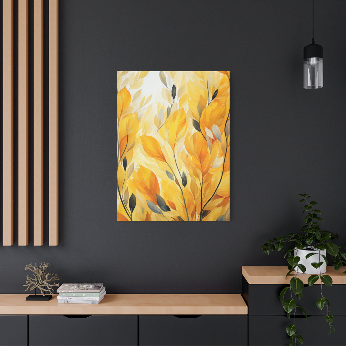 Gorgeous Yellow Matte Canvas Art Print, Stretched, 1.25"