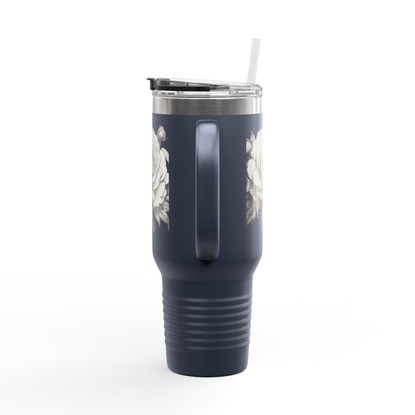 Stylish Insulated Travel Mug with Floral Design, 40oz Coffee Cup, Perfect for Road Trips, Gifts for Her, Eco-Friendly Drinkware