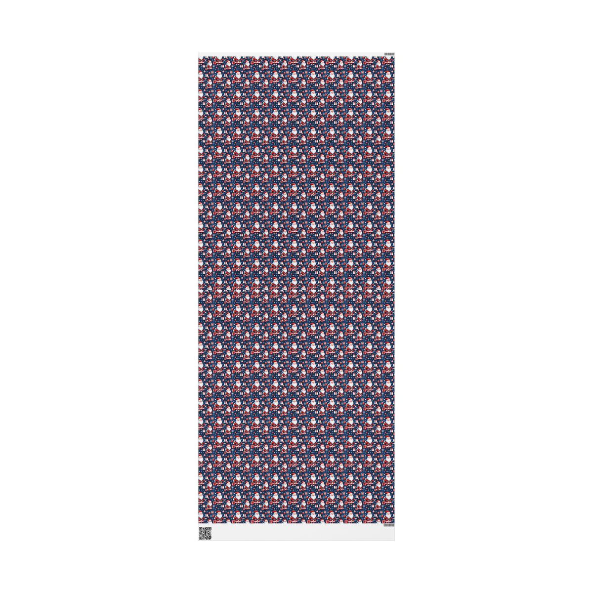 Santa Pattern Wrapping Paper Roll — Festive Christmas Gift Wrap