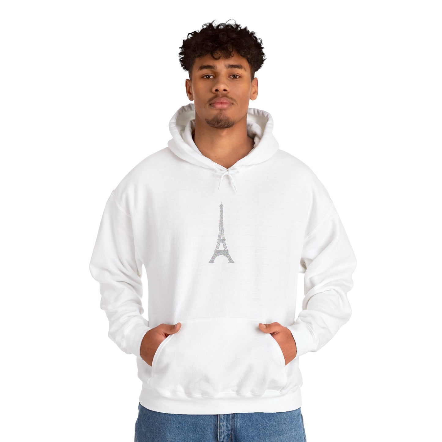 Parisian Style Hoodie - Cozy Unisex Sweatshirt with Eiffel Tower Design, Travel Gift, Streetwear, Casual Wear, Vacation Vibe