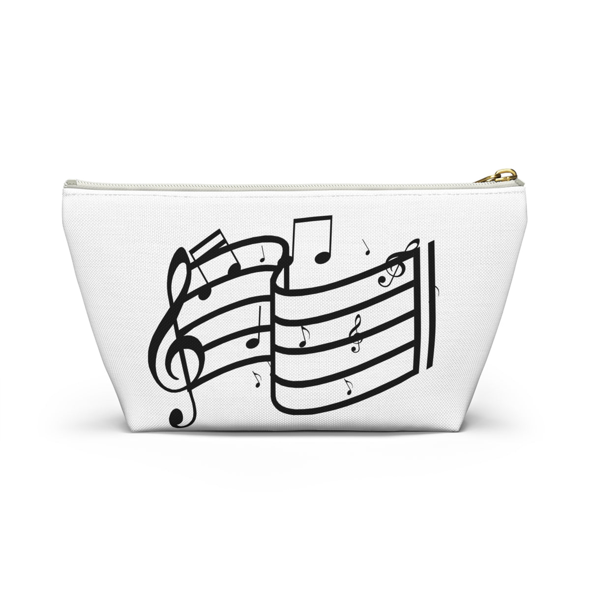 Music Notes Accessory Pouch — T-Bottom Makeup & Gadget Organizer