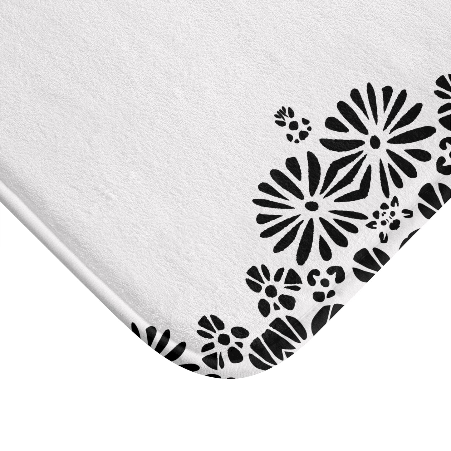 Floral Elegance Bath Mat - Chic Bathroom Decor, Home Spa Essentials, Gift for Her, Modern Design, Cozy Comfort