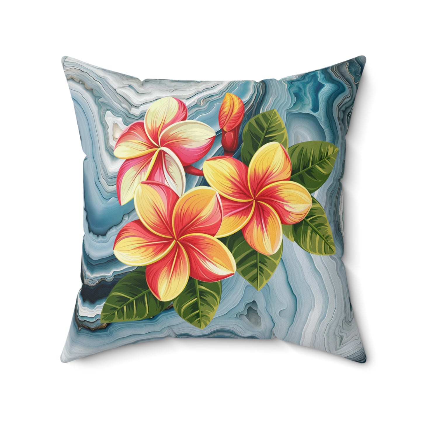 Tropical Floral Throw Pillow - Perfect for Home Decor, Summer Vibes