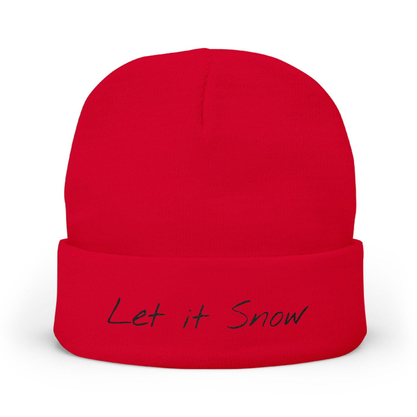Knit Beanie Let it Snow