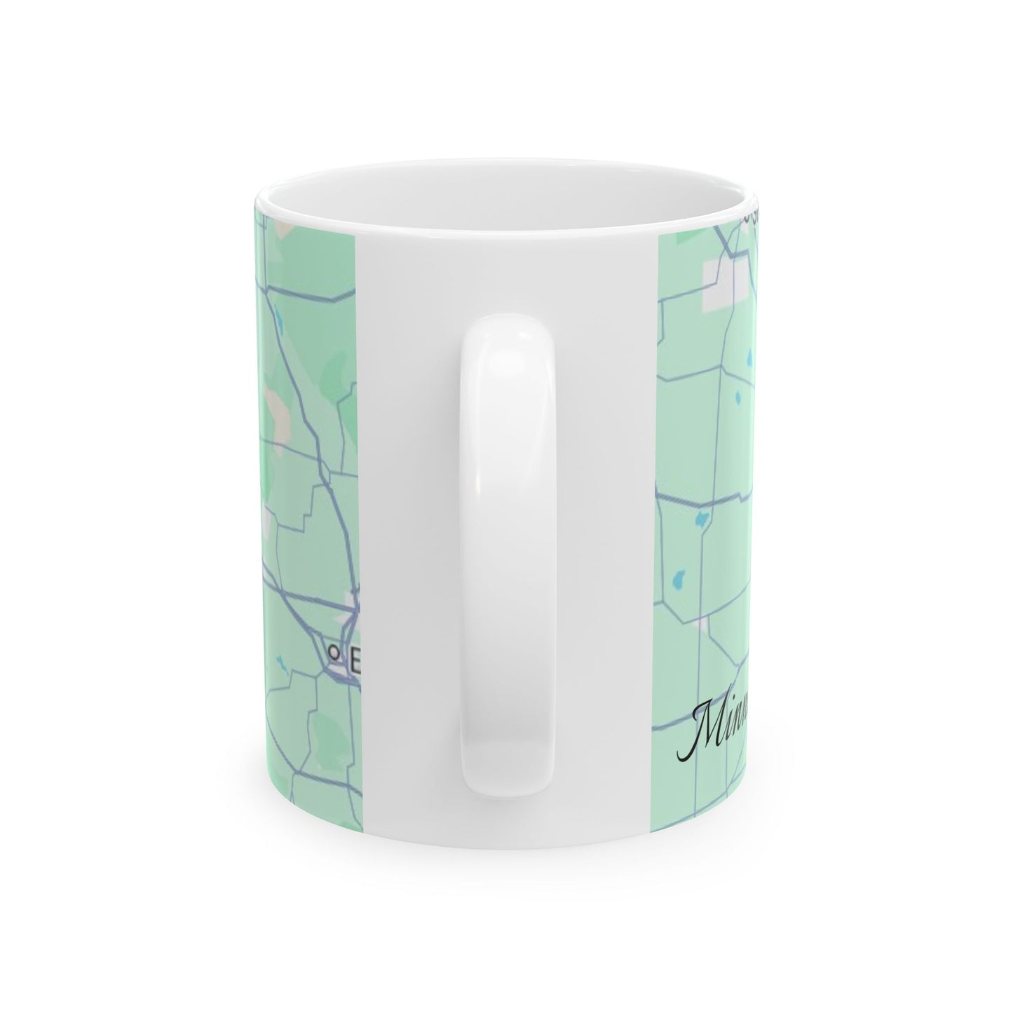 Personalized Map Mug, Custom Map Coffee Cup, Unique Gift for Travelers, Home Decor, Anniversary Present, Heart in Minneapolis
