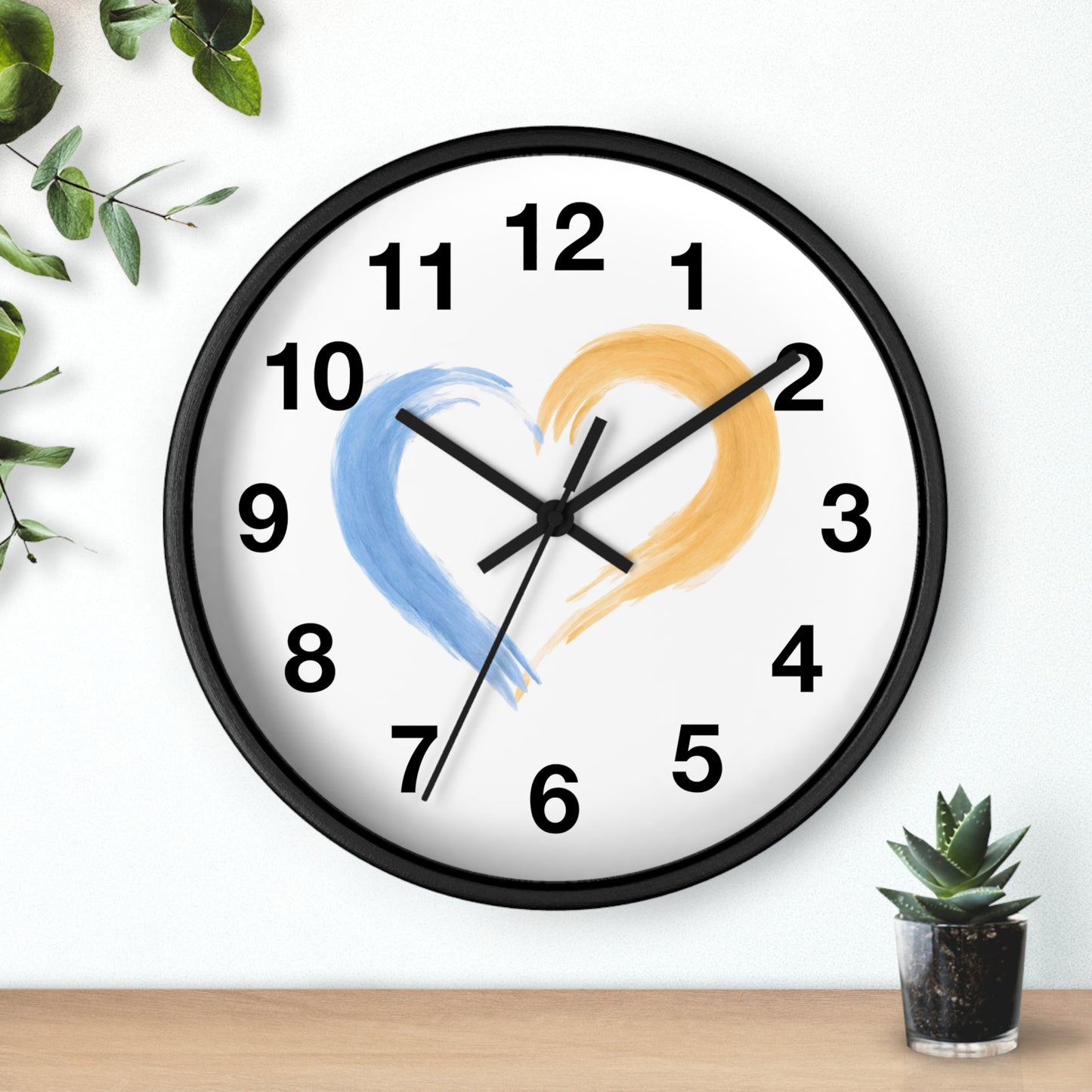 Heart-Shaped Wall Clock, Love Decor, Gift for Couples, Wedding & Anniversary, Home and Office Wall Art, Romantic Timepiece