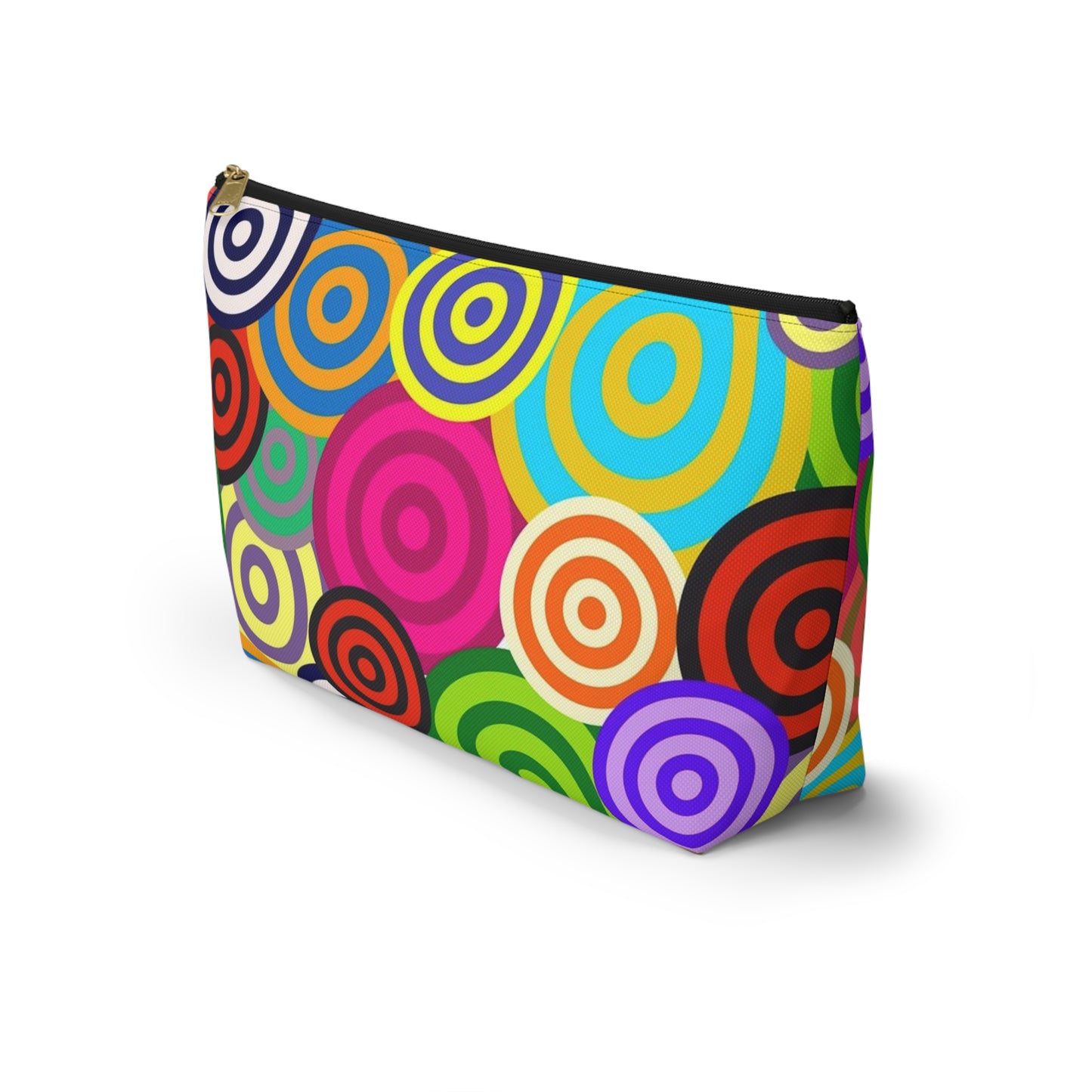 Colorful Circle Accessory Pouch | Cosmetic Bag, Makeup Organizer, Travel Pouch, Fun Gift, Party Favor