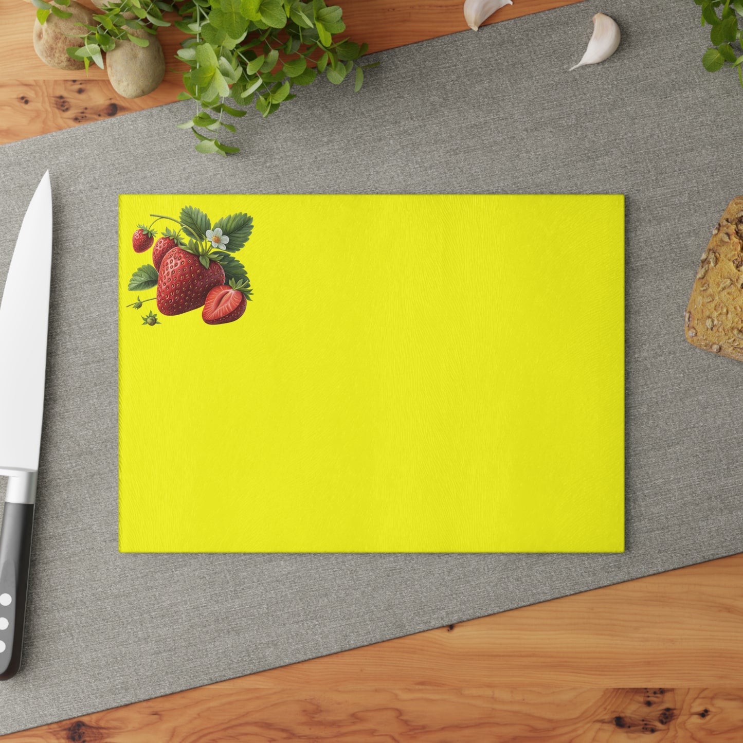 Vibrant Strawberry Glass Cutting Board - Kitchen Decor