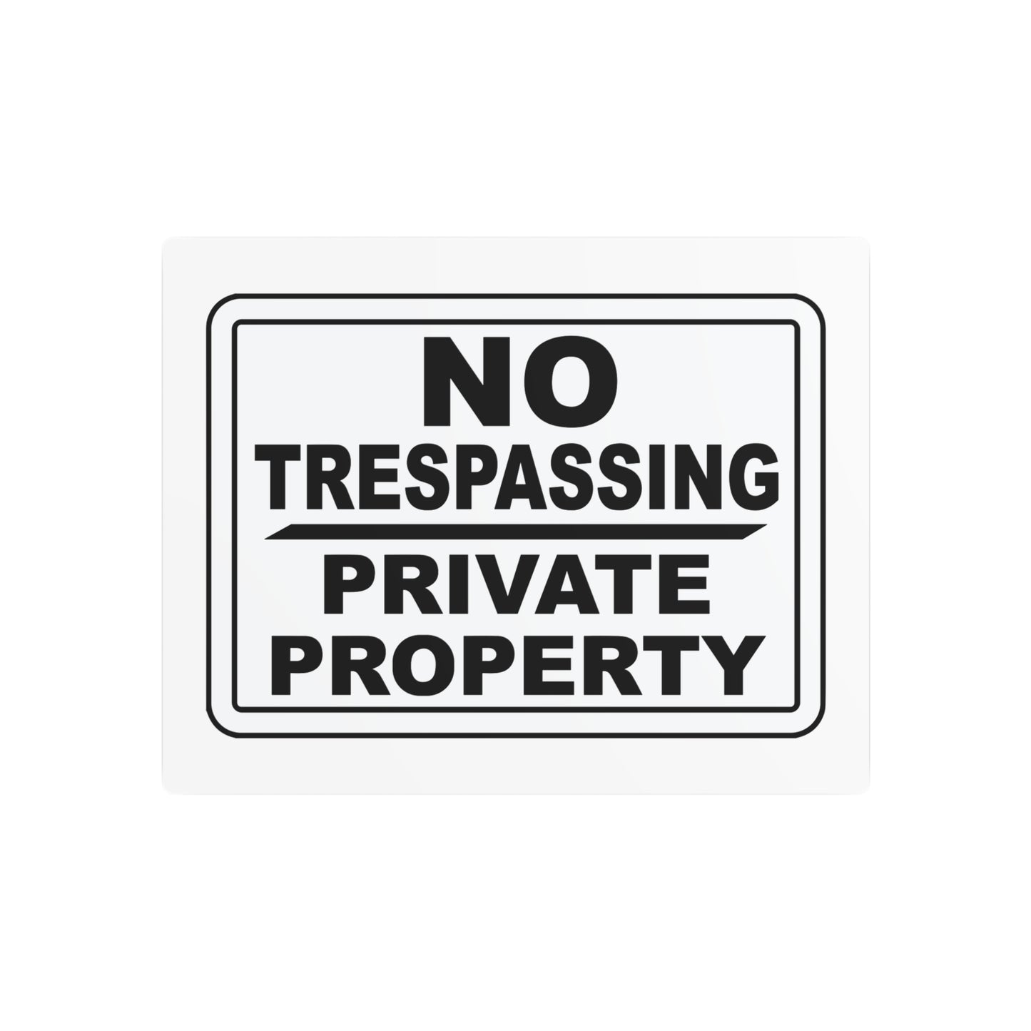 Metal Art Sign - 'No Trespassing' Decorative Home Security Sign, Rustic Home Decor, Yard Sign, Gift for New Homeowners, Protection Sign