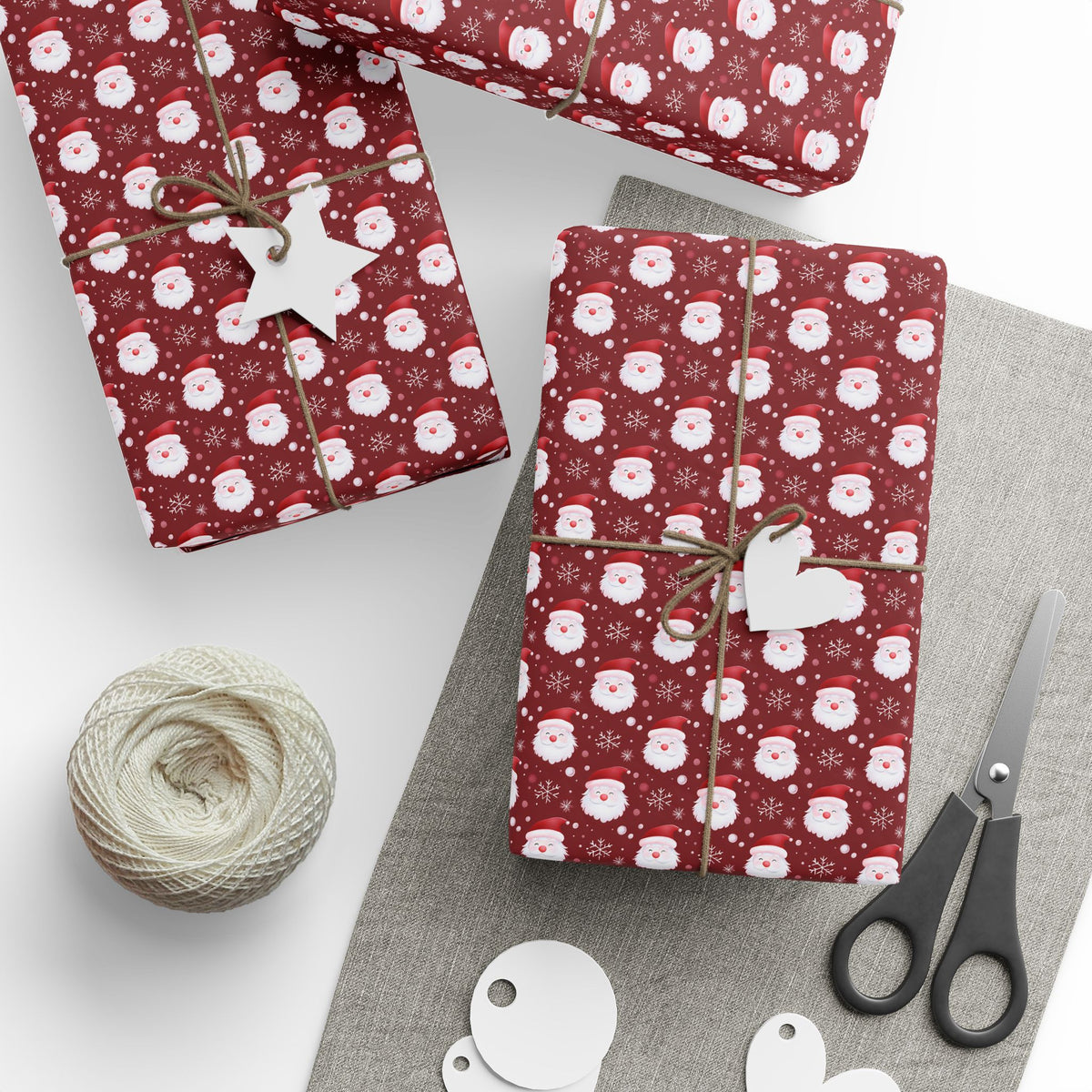 Festive Christmas Wrapping Paper, Holiday Gift Wrap for Presents, Red Snowman Design, Winter Celebrations, Eco-Friendly