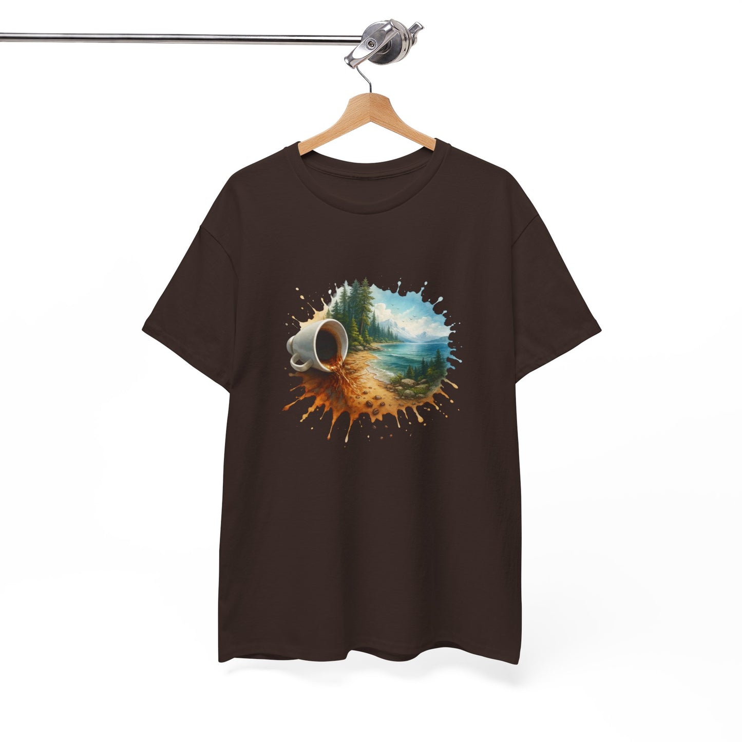 Nature-Inspired Unisex Heavy Cotton Tee, Casual Outfit, Gift for Nature Lovers, Camping Apparel, Outdoor Adventure Shirt