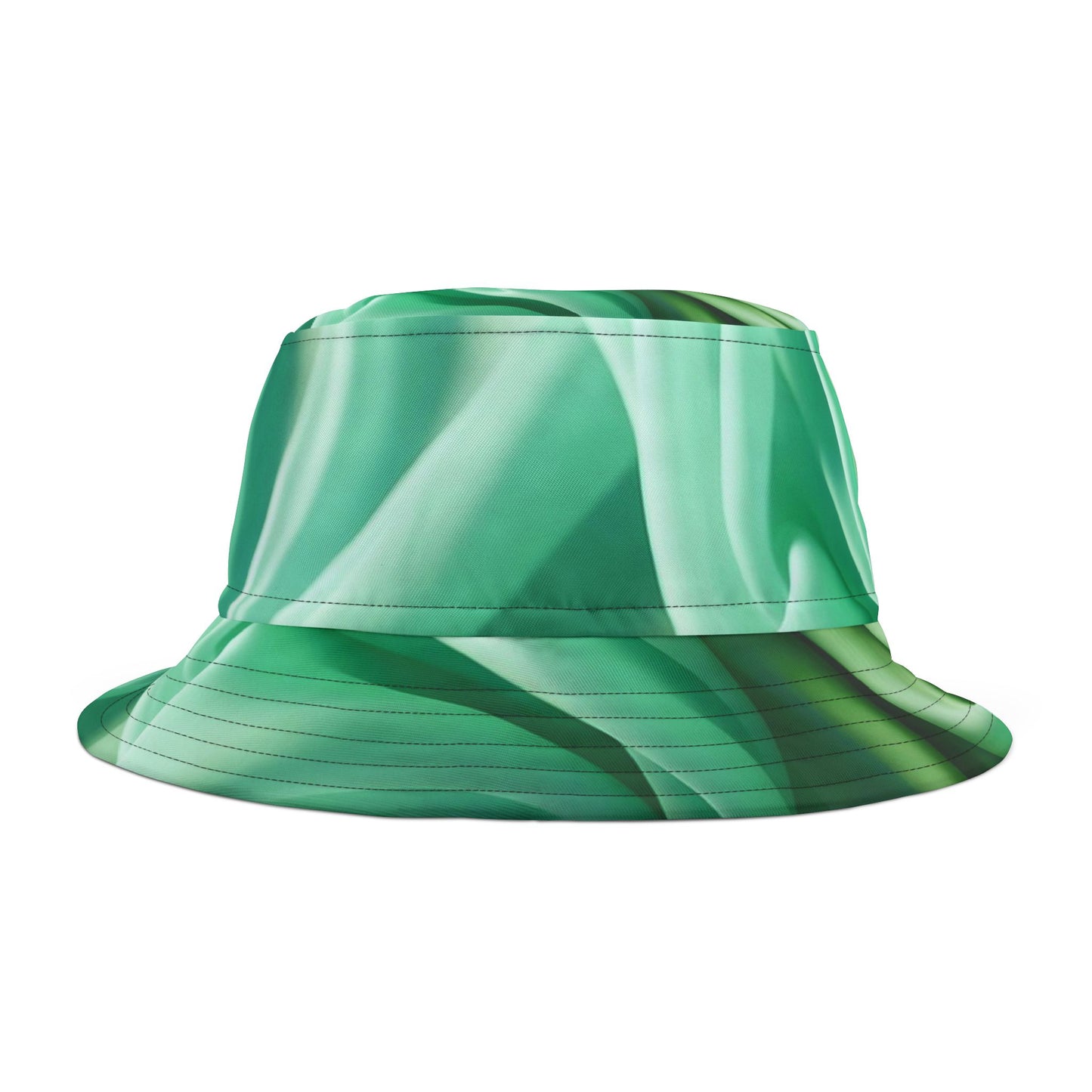 Stylish Green Swirl Bucket Hat | Summer Accessory, Beach Hat, Festival Wear, Unisex Headwear, Gift for Her/Him