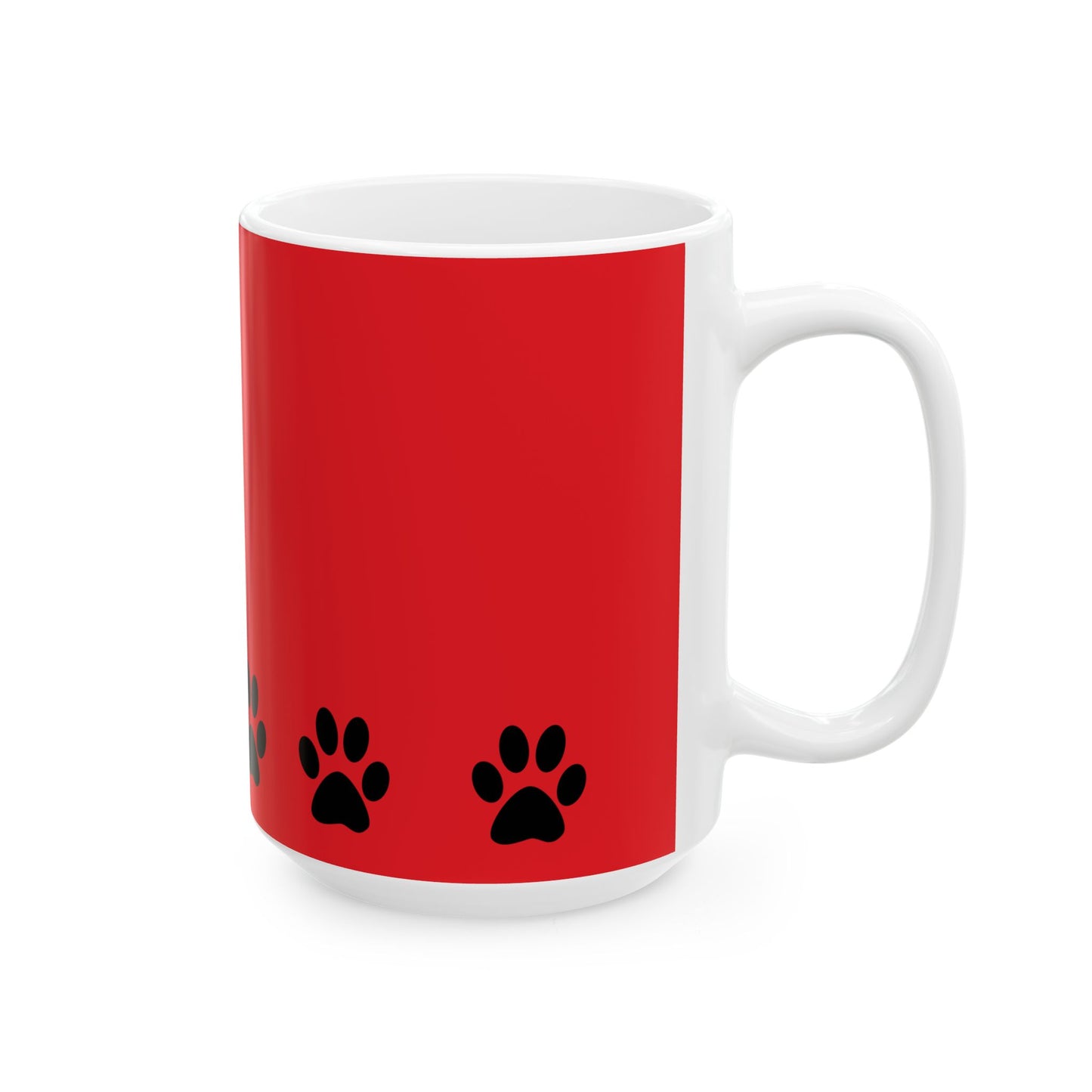 Paw Print Ceramic Mug - Ideal for Pet Lovers, Dog Owners, Animal Enthusiasts, Gift for Pet Birthdays, Cozy Coffee Moments, Kitchen Decor