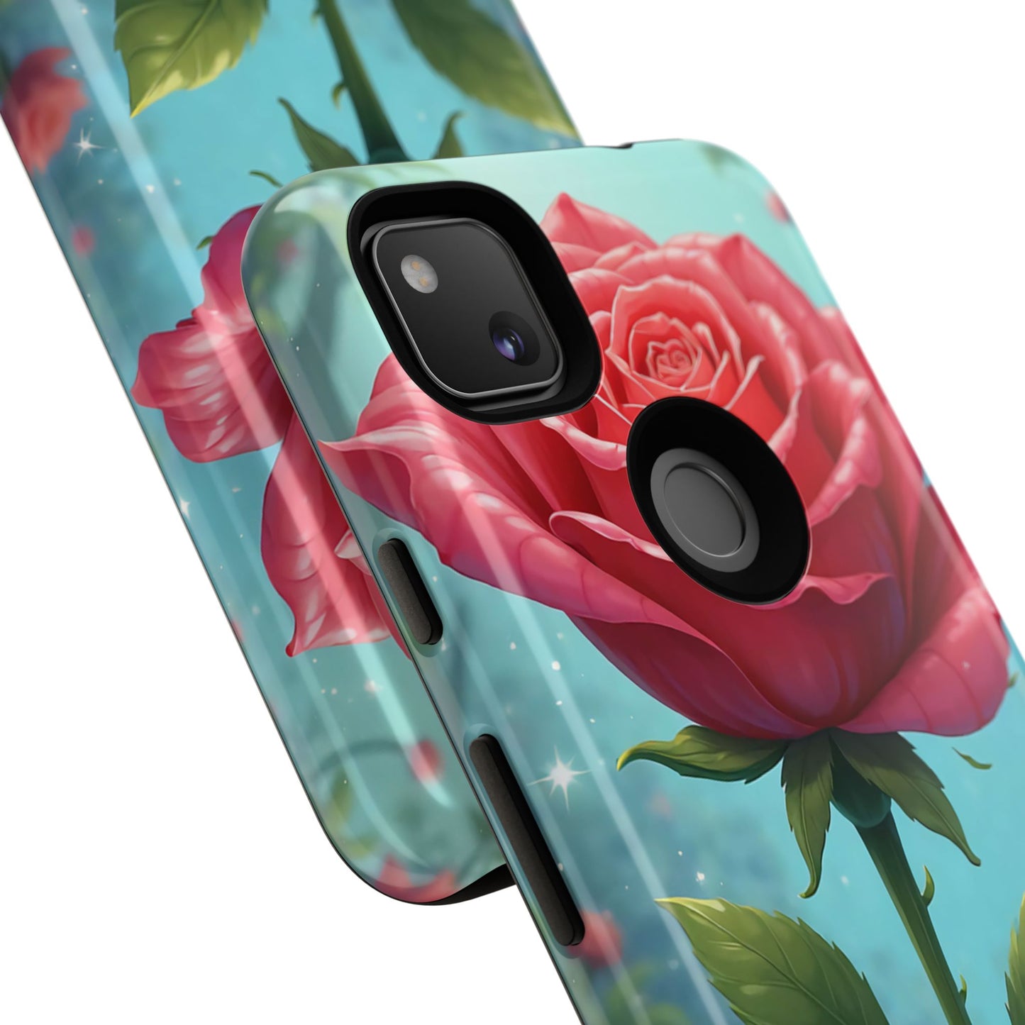 Floral Phone Case, Tough Cases with Elegant Rose Design, Stylish iPhone Cover, Rose Flower Gift for Nature Lovers, Unique Mobile Accessories