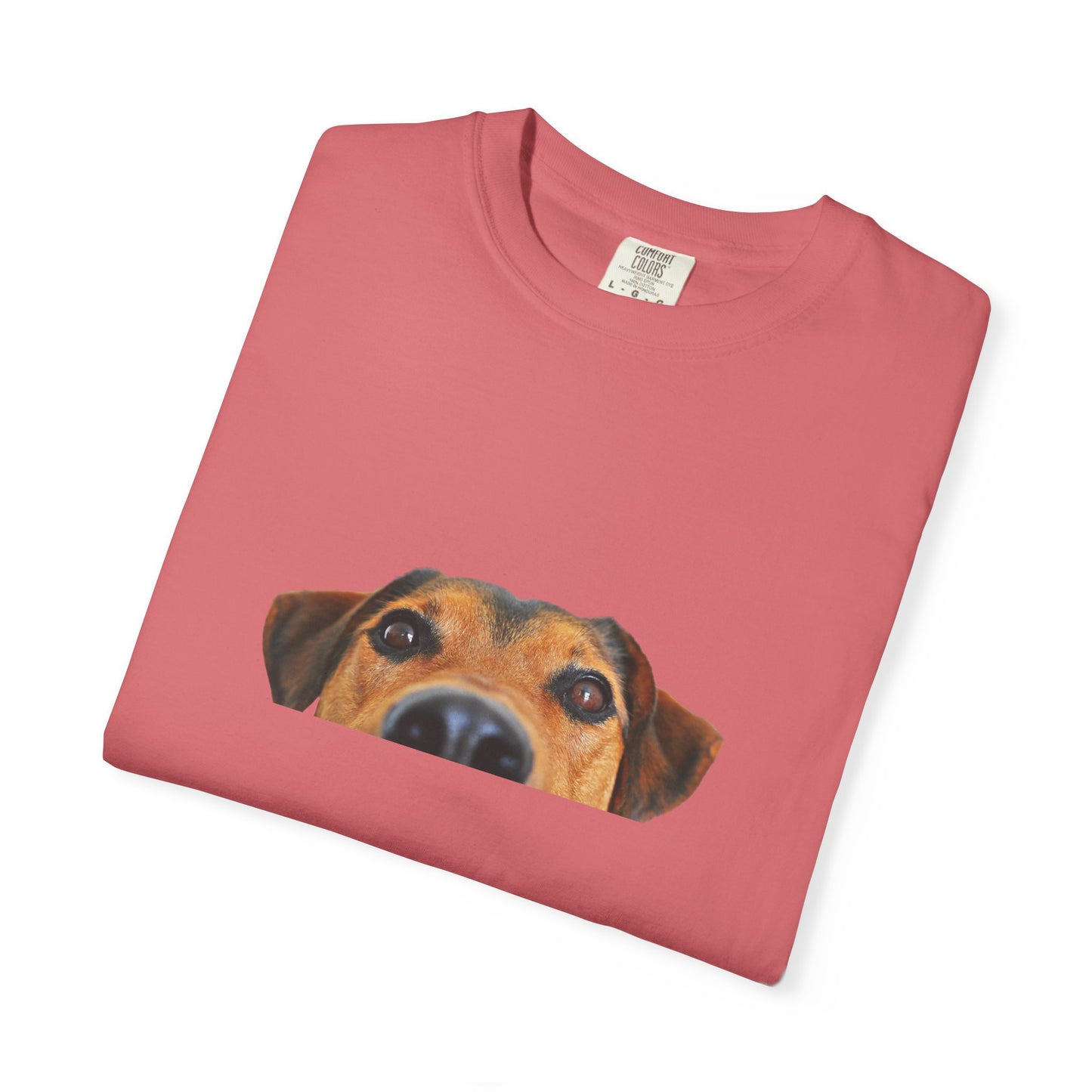 Cute Dog Face Unisex Garment-Dyed T-shirt, Pet Lover Tee, Animal Community Shirt, Birthday Gift, Casual Wear, Dog Lover's Merch