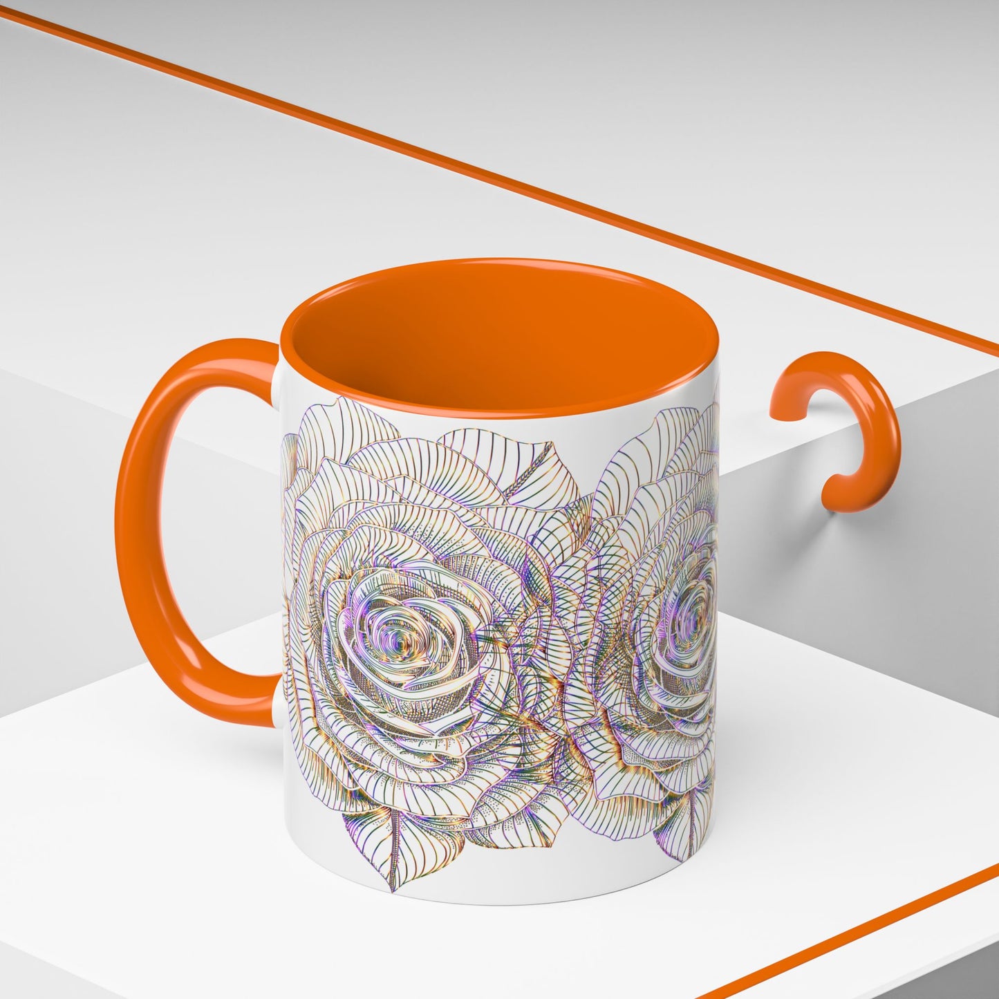 Holographic Floral Coffee Mug - Perfect Gift for Plant Lovers, Home Decor, Tea & Coffee Lovers, Mother's Day, Birthdays