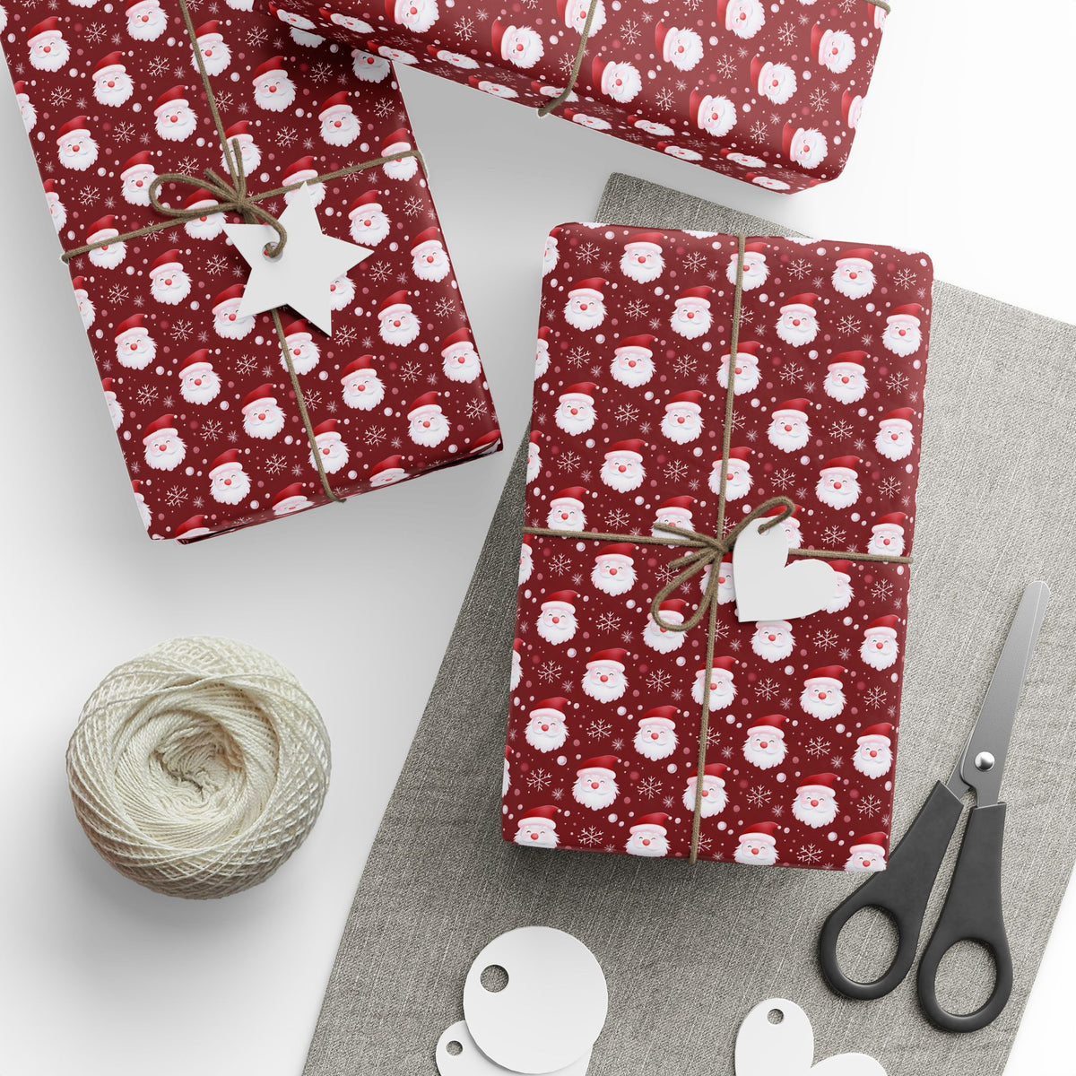 Festive Christmas Wrapping Paper, Holiday Gift Wrap for Presents, Red Snowman Design, Winter Celebrations, Eco-Friendly