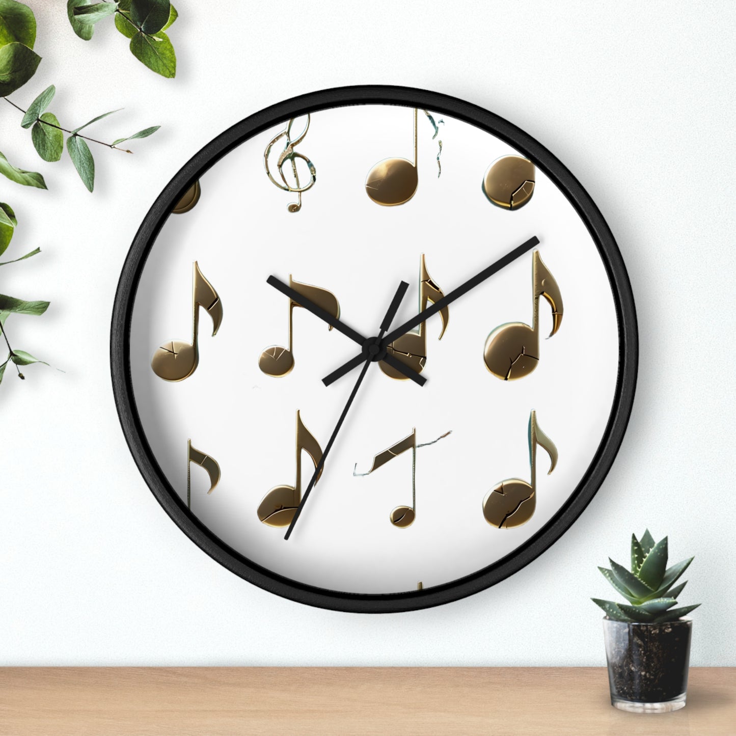 Musical Notes Wall Clock - Perfect for Musicians, Music Lovers