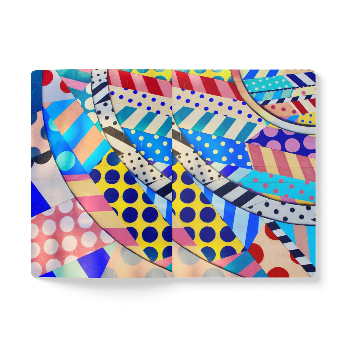 Colorful Patterns Softcover Journal, Vibrant Notebook for Creative Minds