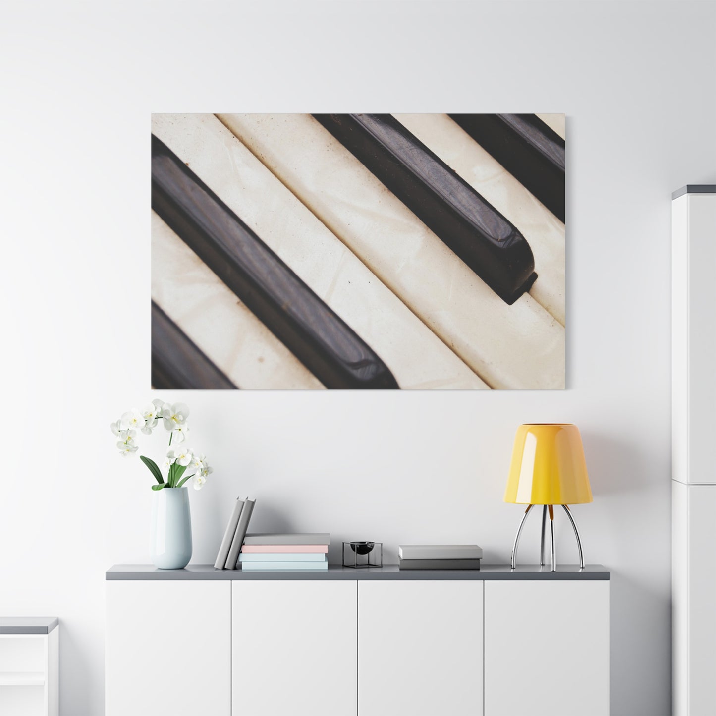 Piano Keys Canvas Wall Art, Music Decor for Home, Perfect Gift for Musicians or Music Lovers
