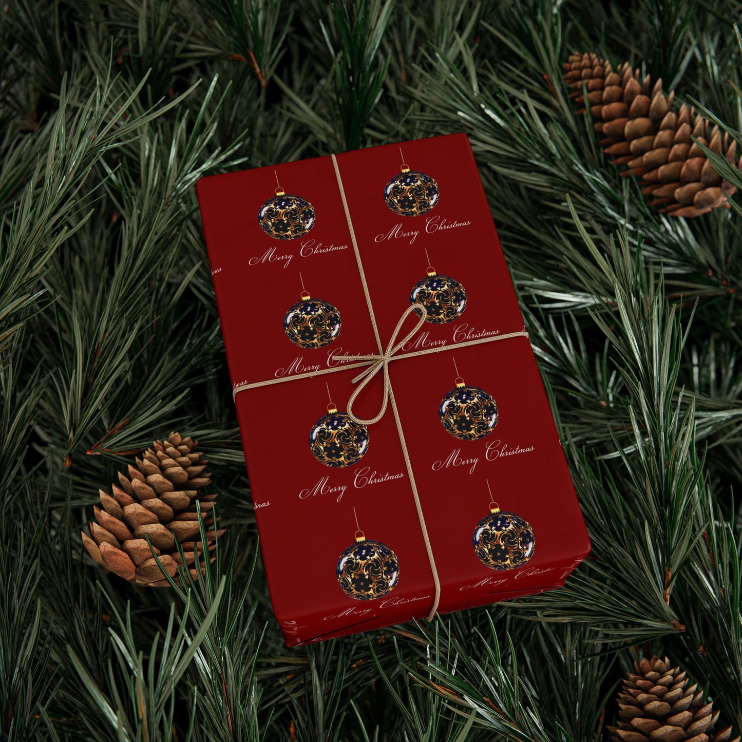 Holiday Balloon Wrapping Paper Roll — Red Festive Gift Wrap for Birthdays & Christmas