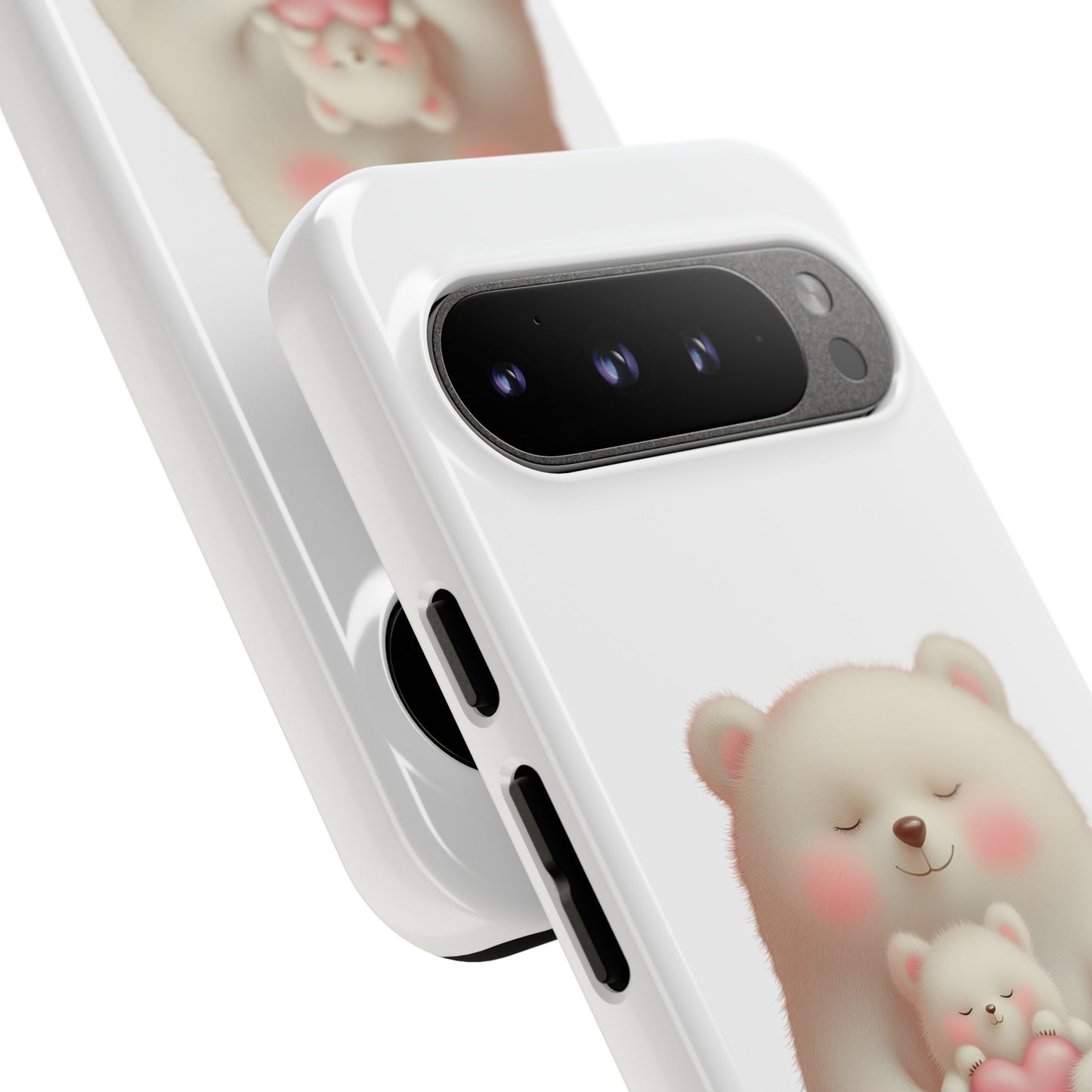 Cute Bear Phone Case, Tough Cases, Animal Lover Gift, Kids Accessories, Mother’s Day, Heartwarming Design