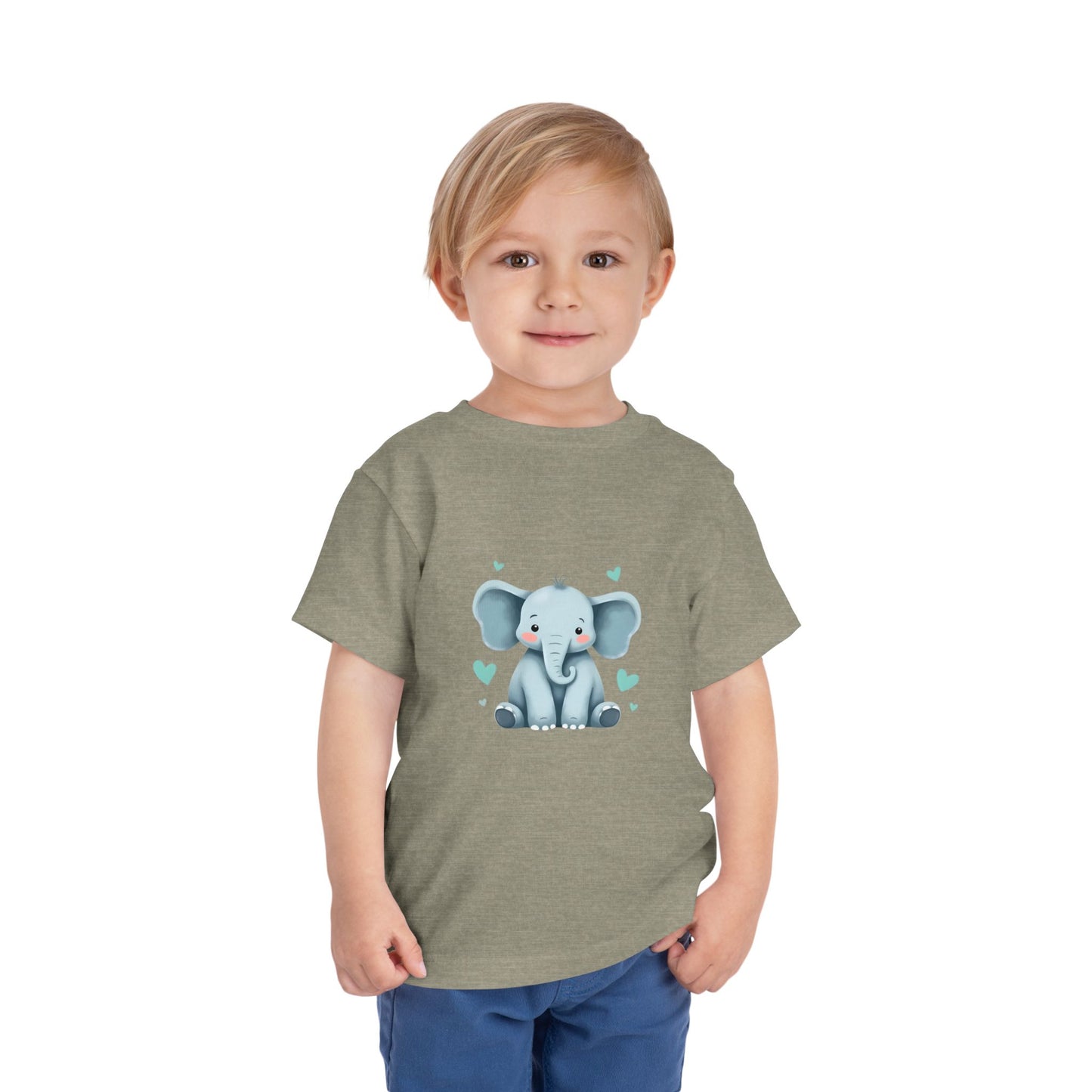 Adorable Elephant Toddler Tee, Kids Short Sleeve Shirt, Cute Baby Clothes, Elephant Lover Gift, Birthday Outfit
