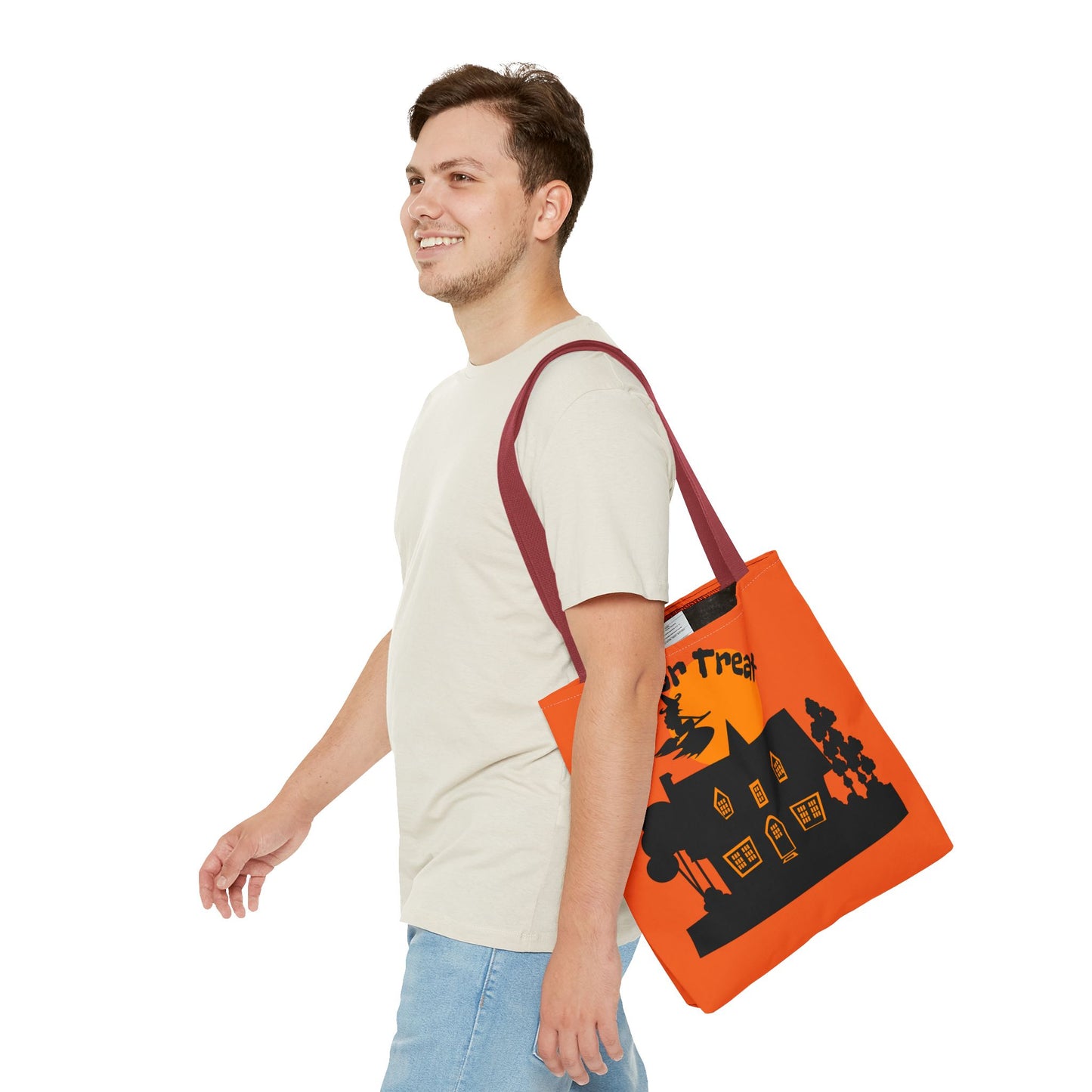 Halloween Tote Bag, Spooky Witch Design, Trick or Treat Bag, Fall Accessory, Seasonal Shopping Bag, Festival Gift
