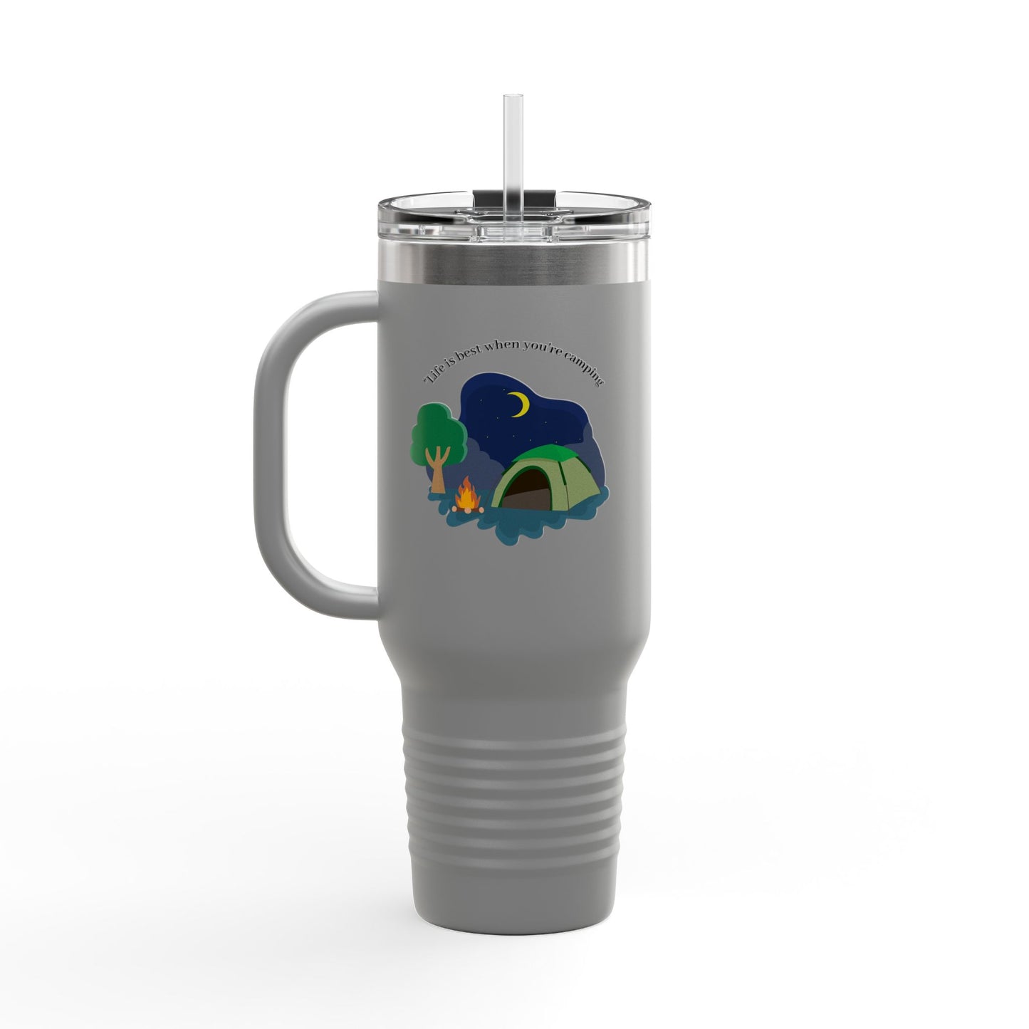Insulated Travel Mug for Adventurers | 40oz Camping Coffee Mug, Travel Tumbler, Outdoor Drinkware, Gift for Hikers, Nature Lovers