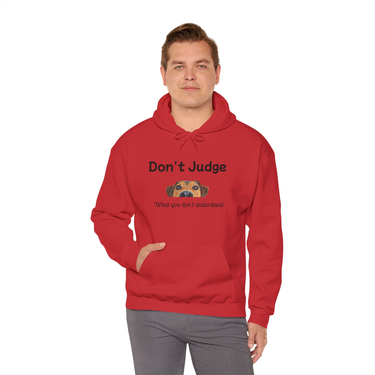 Don't Judge Hoodie - Funny Dog Sweatshirt for Dog Lovers, Perfect Gift for Pet Owners, Cozy Casual Wear, Great for All Occasions