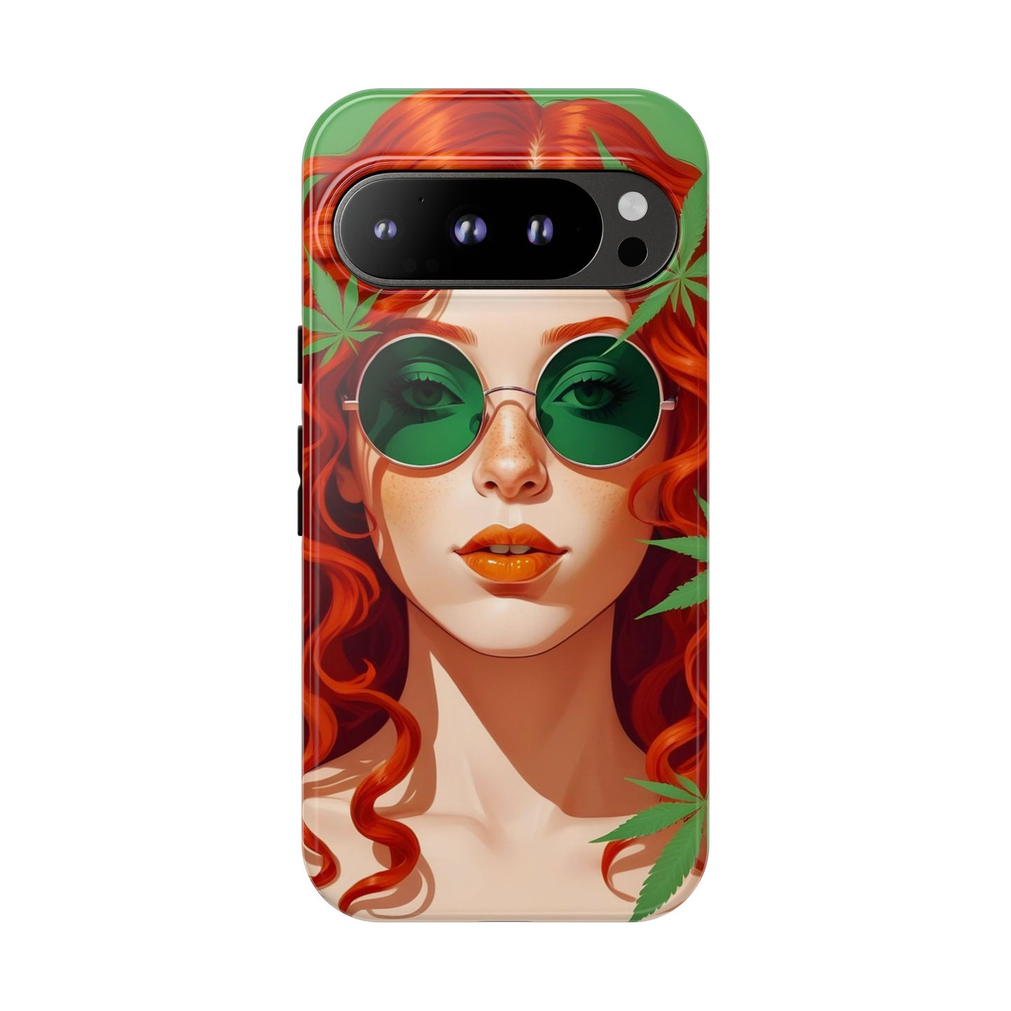 Vibrant Phone Case with Retro Greenery Design, Trendy Case for Casual Look, Gift for Her, Summer Vibes, Unique Phone Accessory