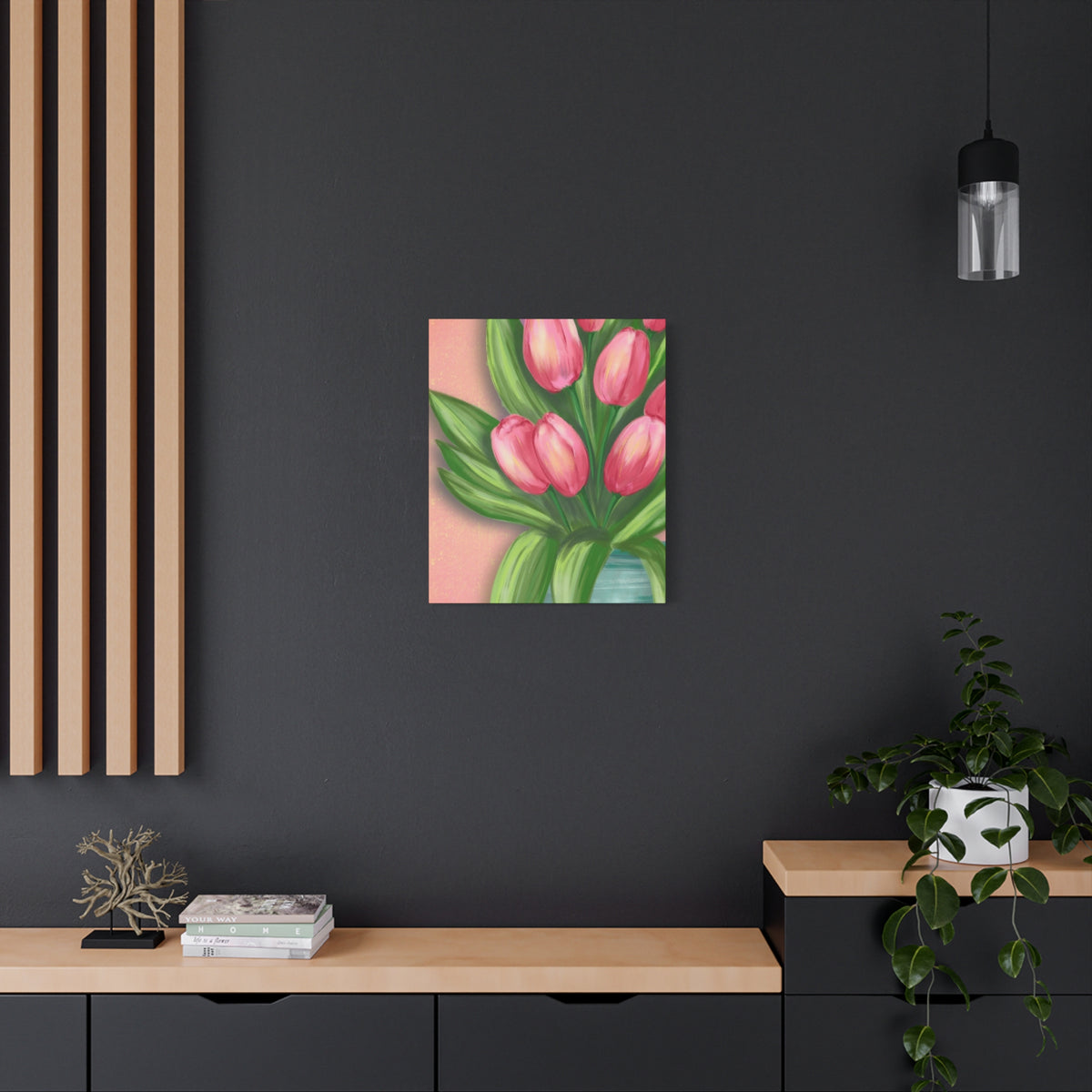 Matte Canvas, Stretched, 1.25" Tulips