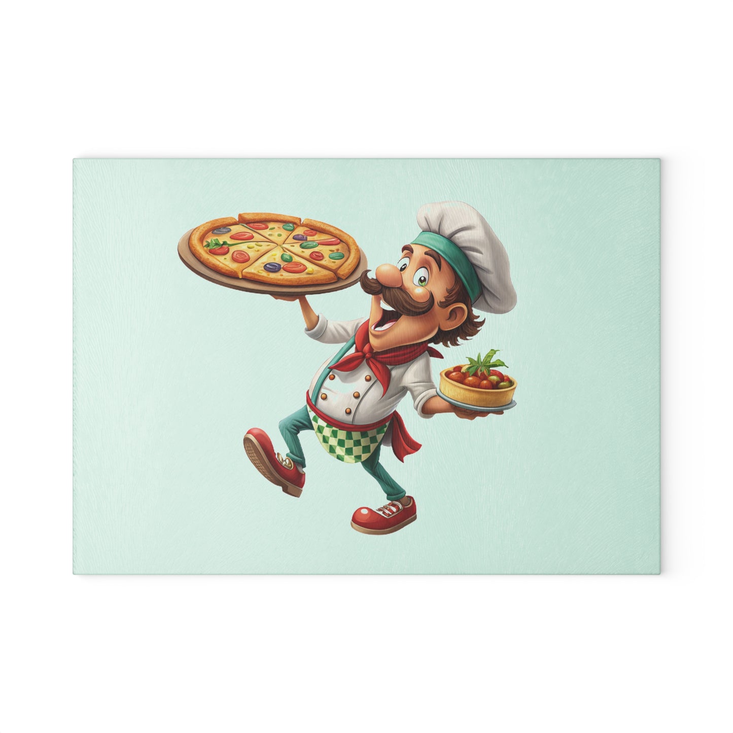 Funny Chef Glass Cutting Board - Perfect Kitchen Gift, Cooking Decor, Home Chef Essential, Present for Foodies, Unique Kitchenware