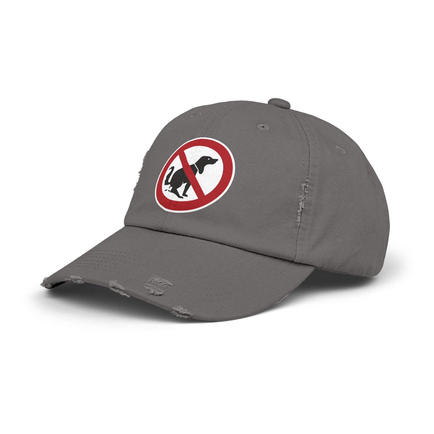 Unisex Distressed Cap with No Dogs Allowed Design | Casual Wear, Dog Owners Gift, Trendy Cap for Pet Lovers, Outdoor Style
