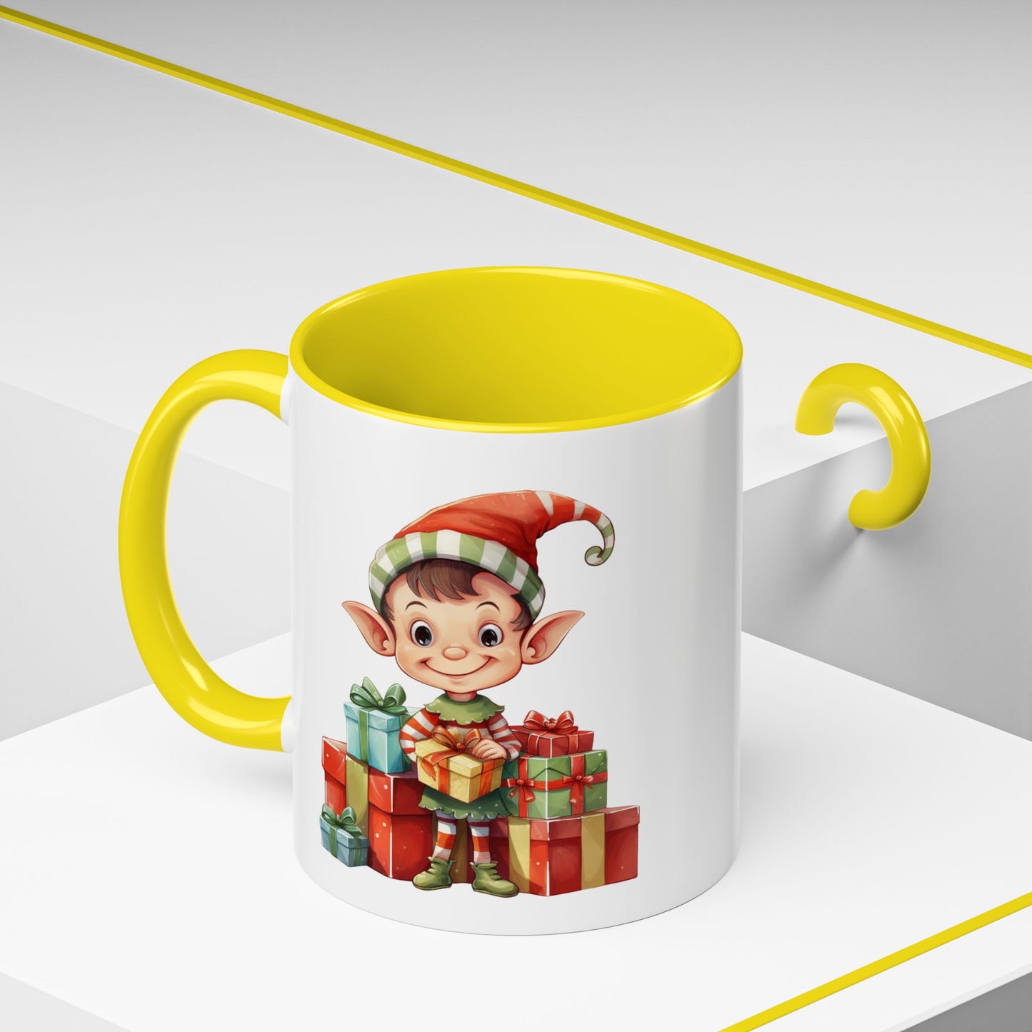 Holiday Elf Coffee Mug - Festive Gift Mug, Christmas Decor, Cute Elf Mug, Coffee Lover Gift, Winter Holiday Drinkware