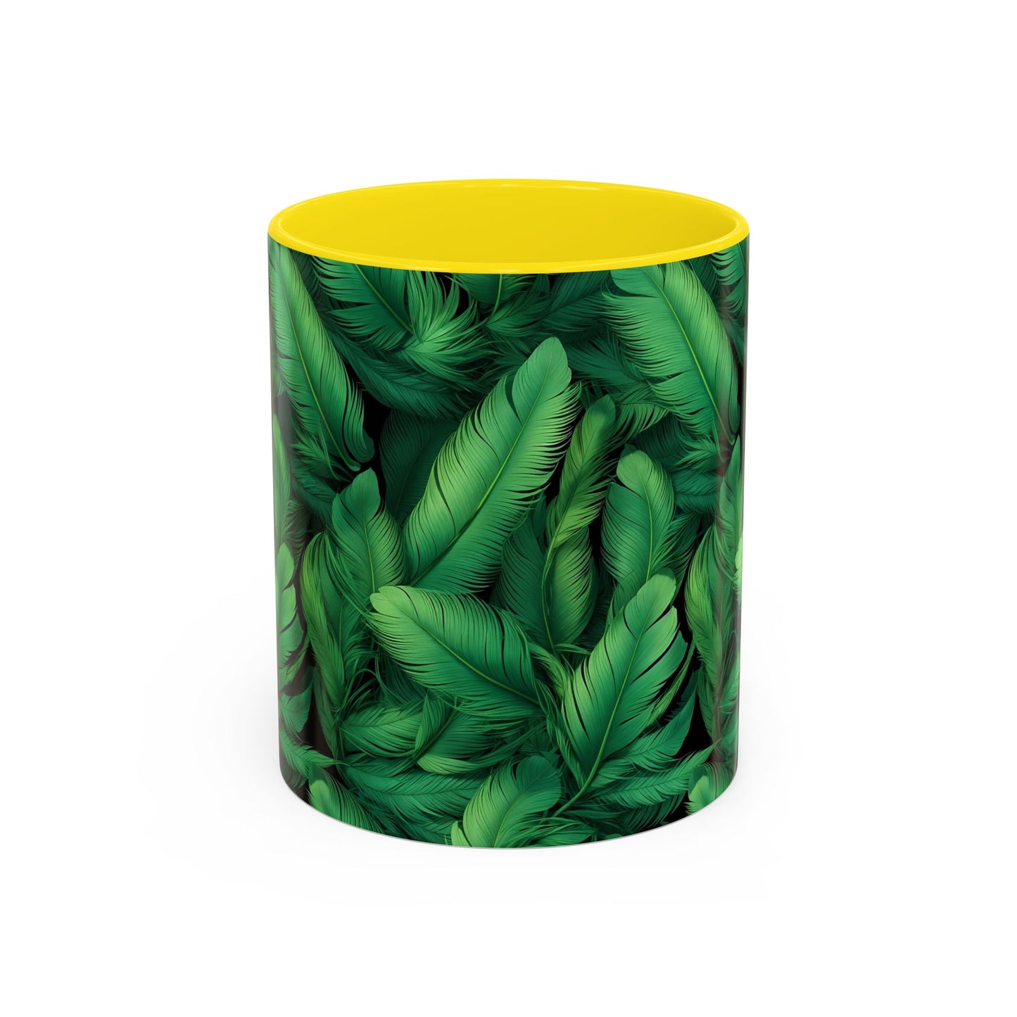 Tropical Leaf Coffee Mug - Green Botanical Drinkware, Ideal Gift for Nature Lovers, Home Decor, Tropical Theme, Eco-Friendly Beverage