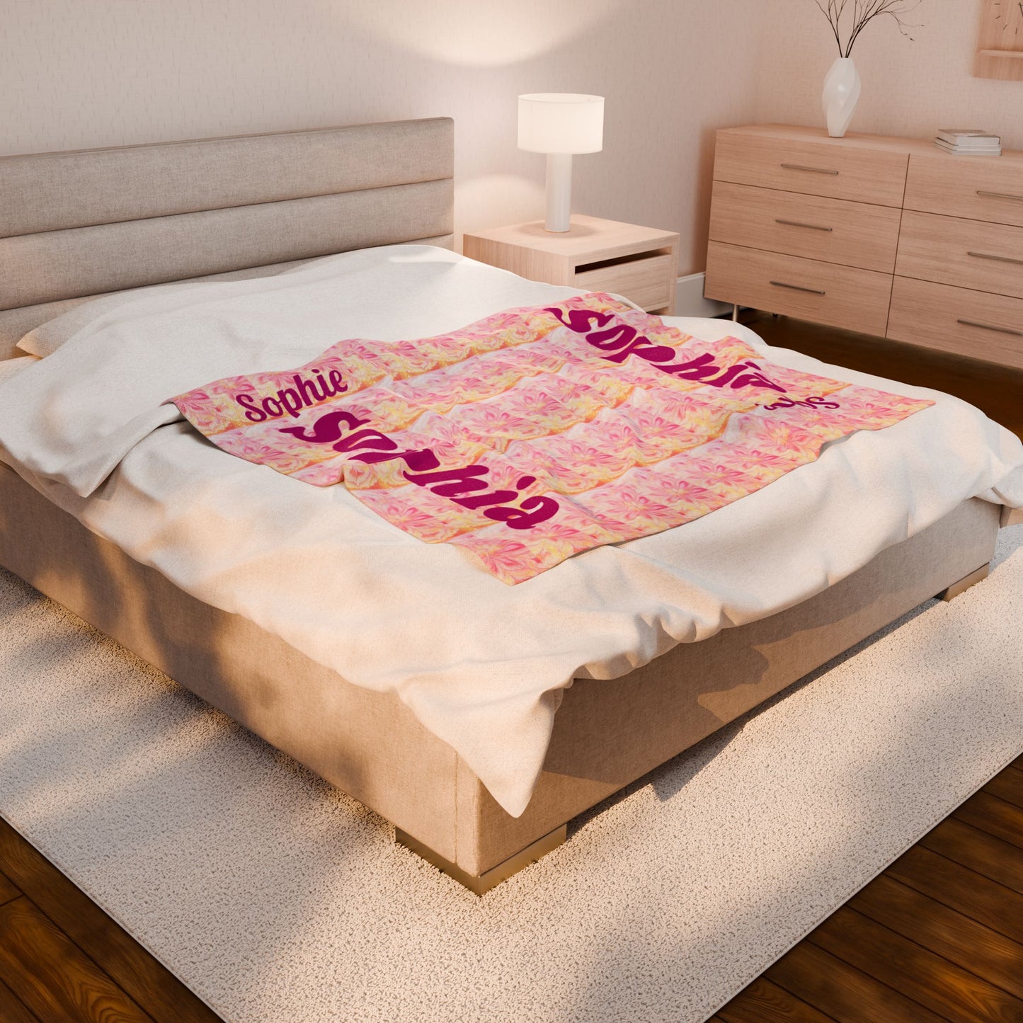 Personalized Velveteen Plush Blanket for Cozy Nights, Custom Soft Throw for Home Decor, Great Gift for Birthdays, Holidays, Baby Showers
