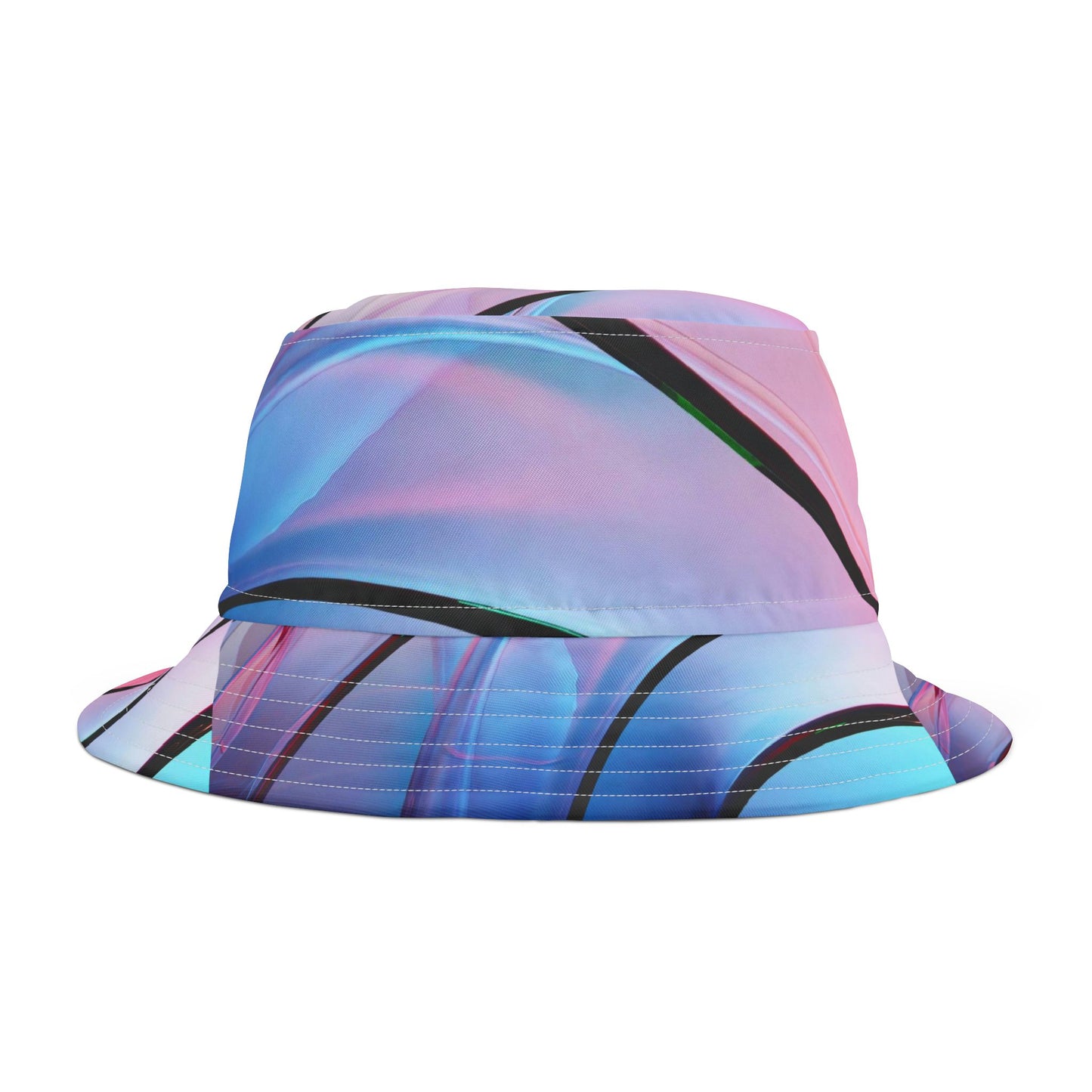 Trendy Abstract Bucket Hat Vibrant Patterned Sun Hat for Summer