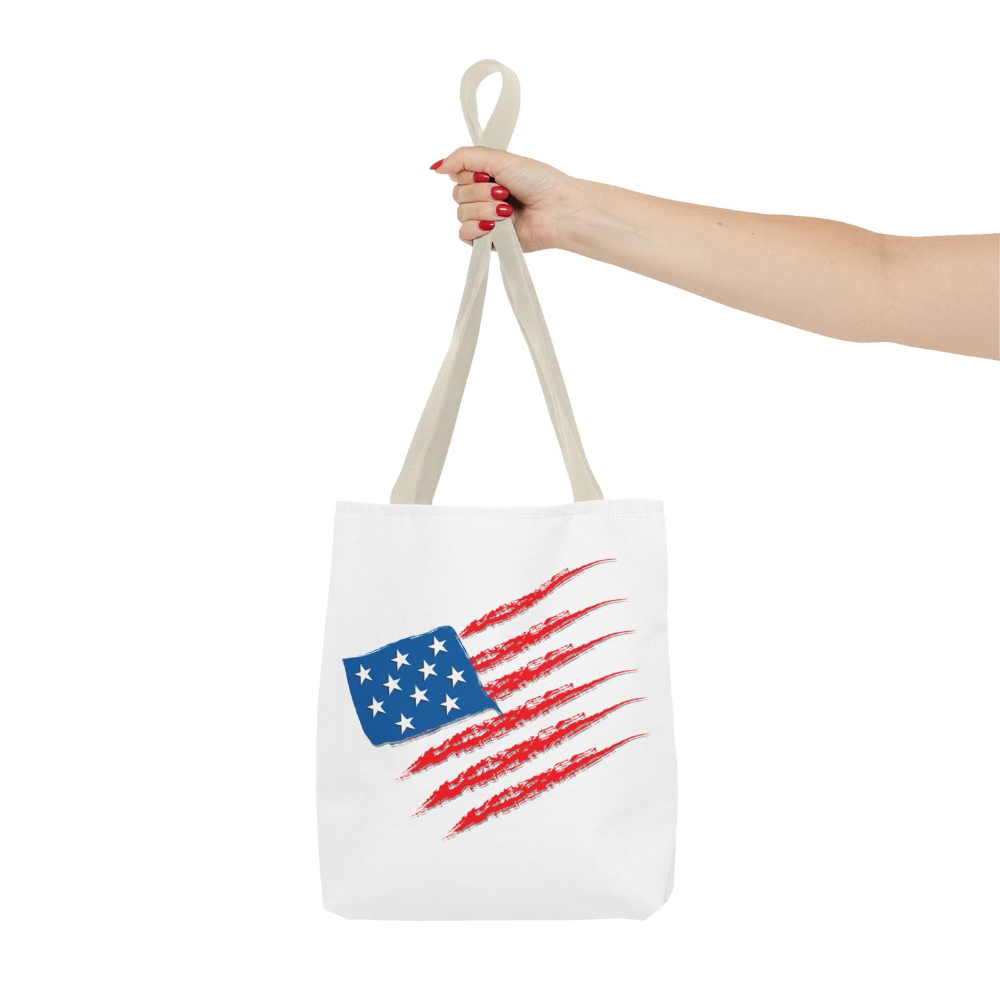 Patriotic Tote Bag | USA Pride | American Flag Design | Eco-Friendly Market Bag | Gift for Fourth of July, Veterans, Memorial Day