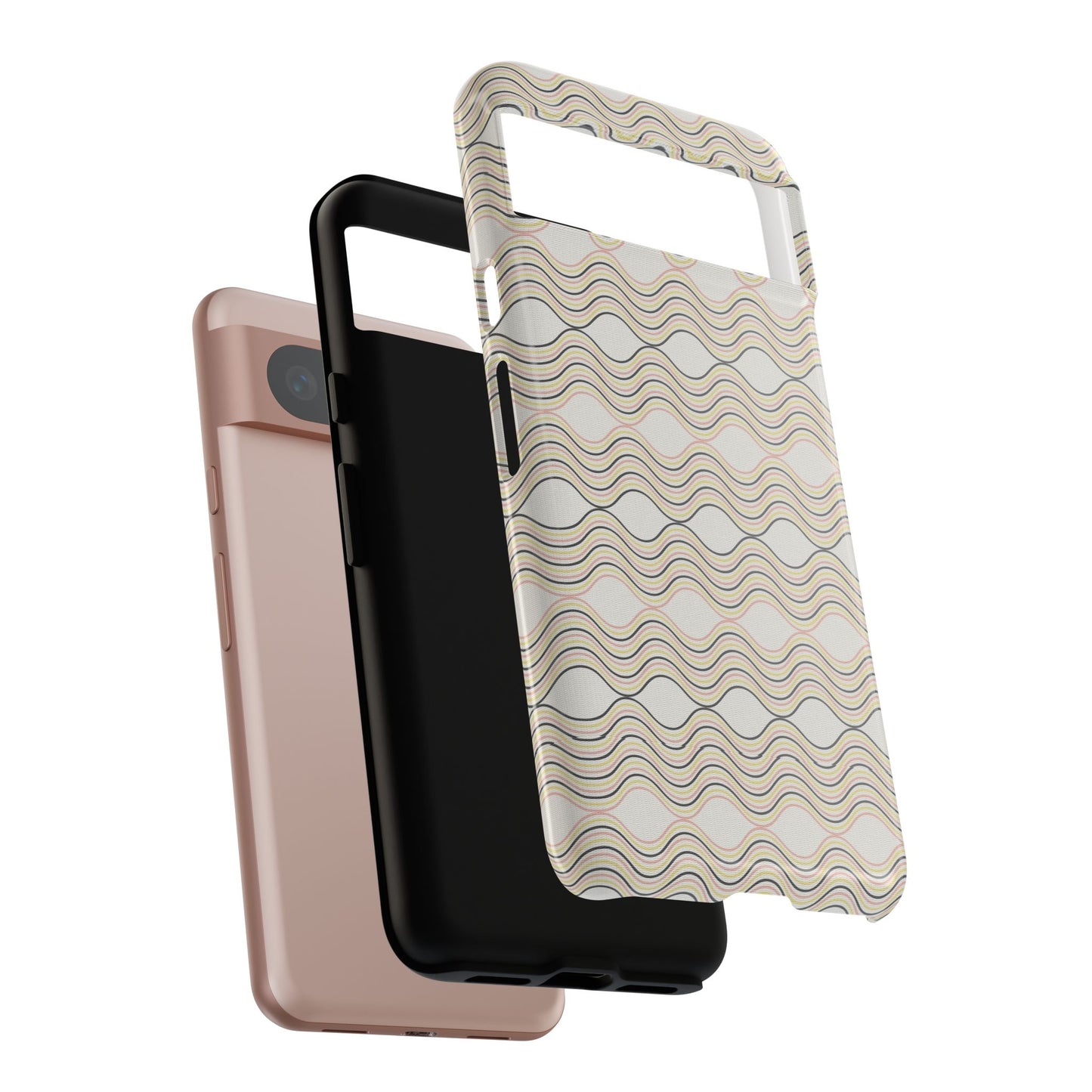 Stylish Phone Case for Tough Protection, Wavy Design, Chic Accessory, Gift for Her, Trendy Tech, Holiday Gift Idea