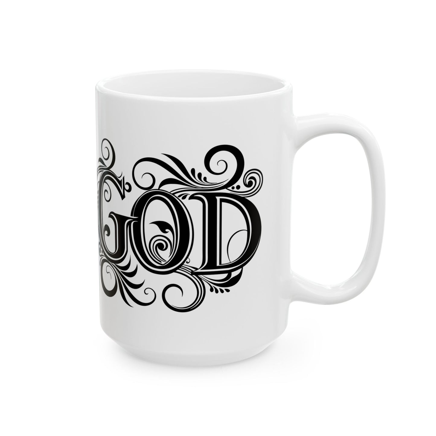 Elegant God Mug for Coffee Lovers, Inspirational Gift, Home Decor, 11oz, 15oz, Spiritual Drinkware, Religious Mug