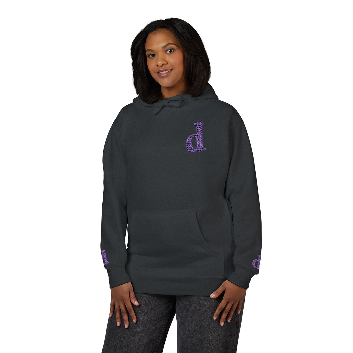 Floral Initial Unisex Fleece Hoodie | Cozy Casual Wear, Gifts for Her, Monogrammed Hooded Sweatshirt, Fall Fashion, Birthday Present
