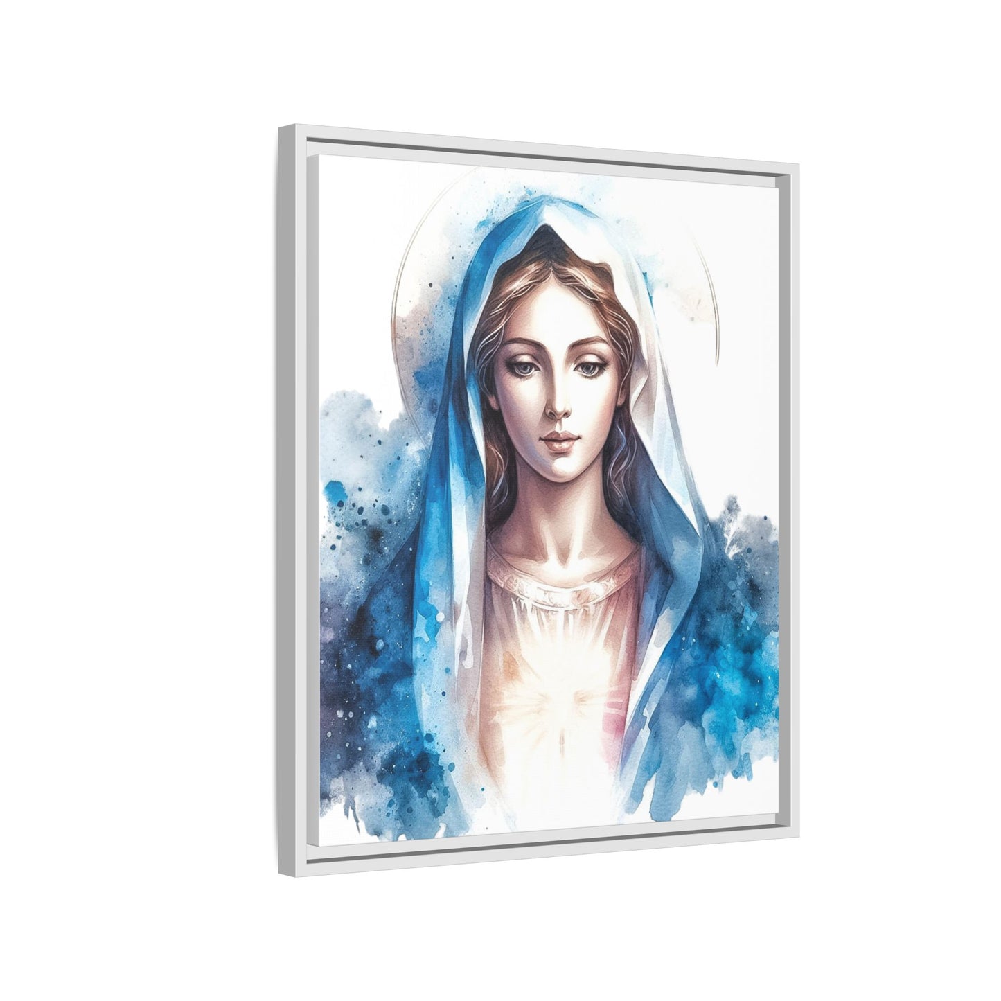 Framed Canvas Art Print, Spiritual Decor, Religious Artwork, Wall Decor, Gift for Faith, Elegant Home Decoration