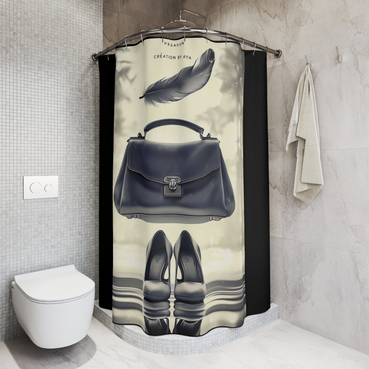 Elegant Fashion Shower Curtain, Modern Home Decor