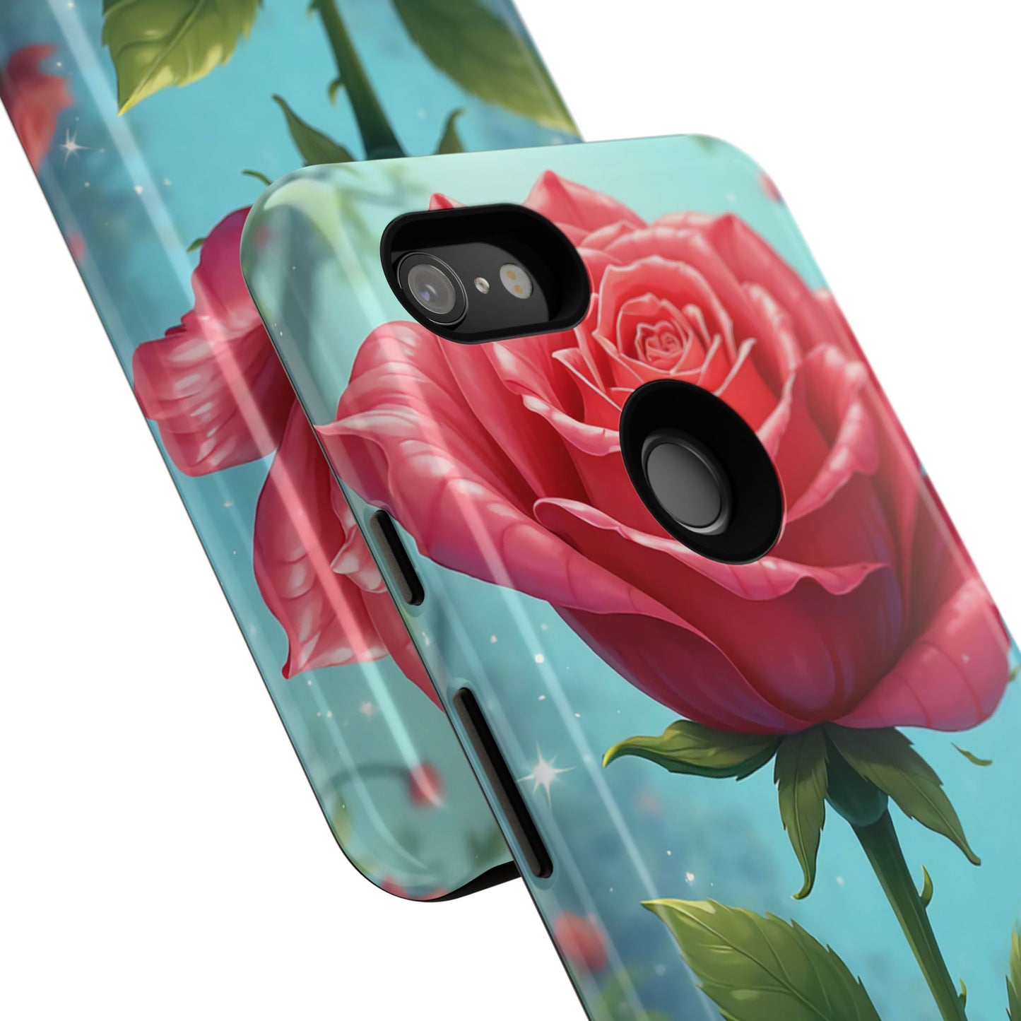 Floral Phone Case, Tough Cases with Elegant Rose Design, Stylish iPhone Cover, Rose Flower Gift for Nature Lovers, Unique Mobile Accessories
