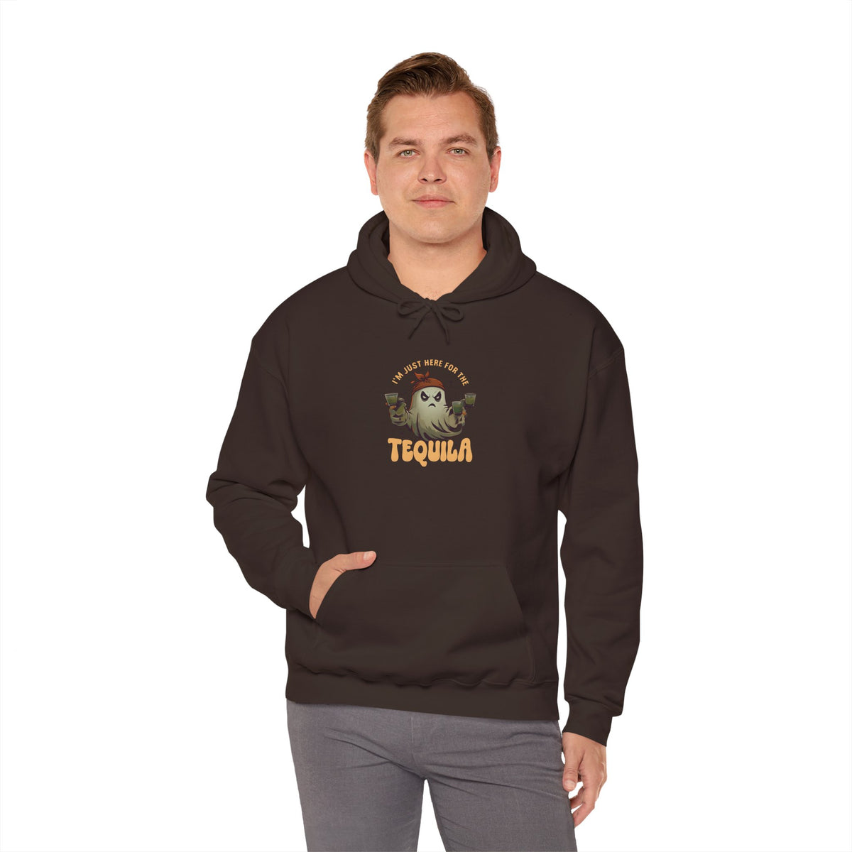 Unisex Heavy Blend™ Hooded Sweatshirt Only here for the Tequila