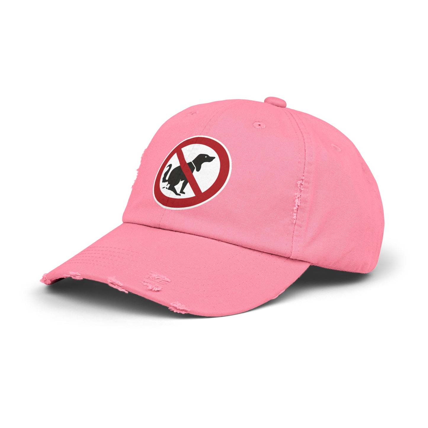 Unisex Distressed Cap with No Dogs Allowed Design | Casual Wear, Dog Owners Gift, Trendy Cap for Pet Lovers, Outdoor Style
