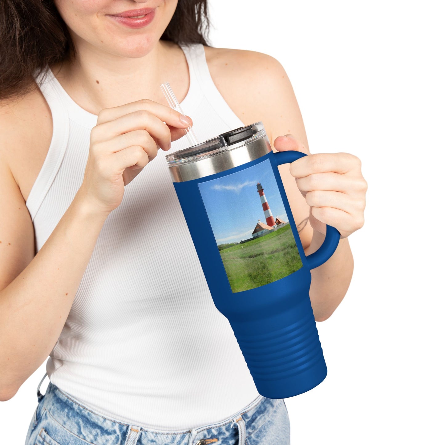 Scenic Insulated Travel Mug, 40oz | Perfect for Coffee Lovers, Outdoor Adventures, Travel Gifts, Eco-Friendly Sippers, Beach Days
