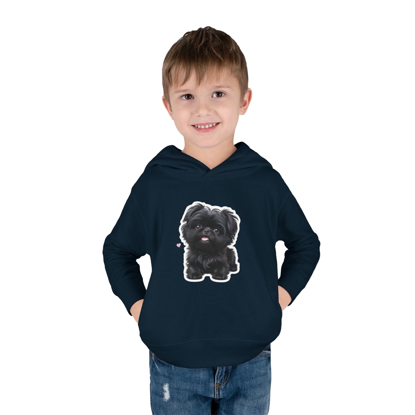 Cute Toddler Hoodie with Adorable Dog Design, Baby Gift, Winter Wear, Kids Sweatshirt, Comfortable Pullover