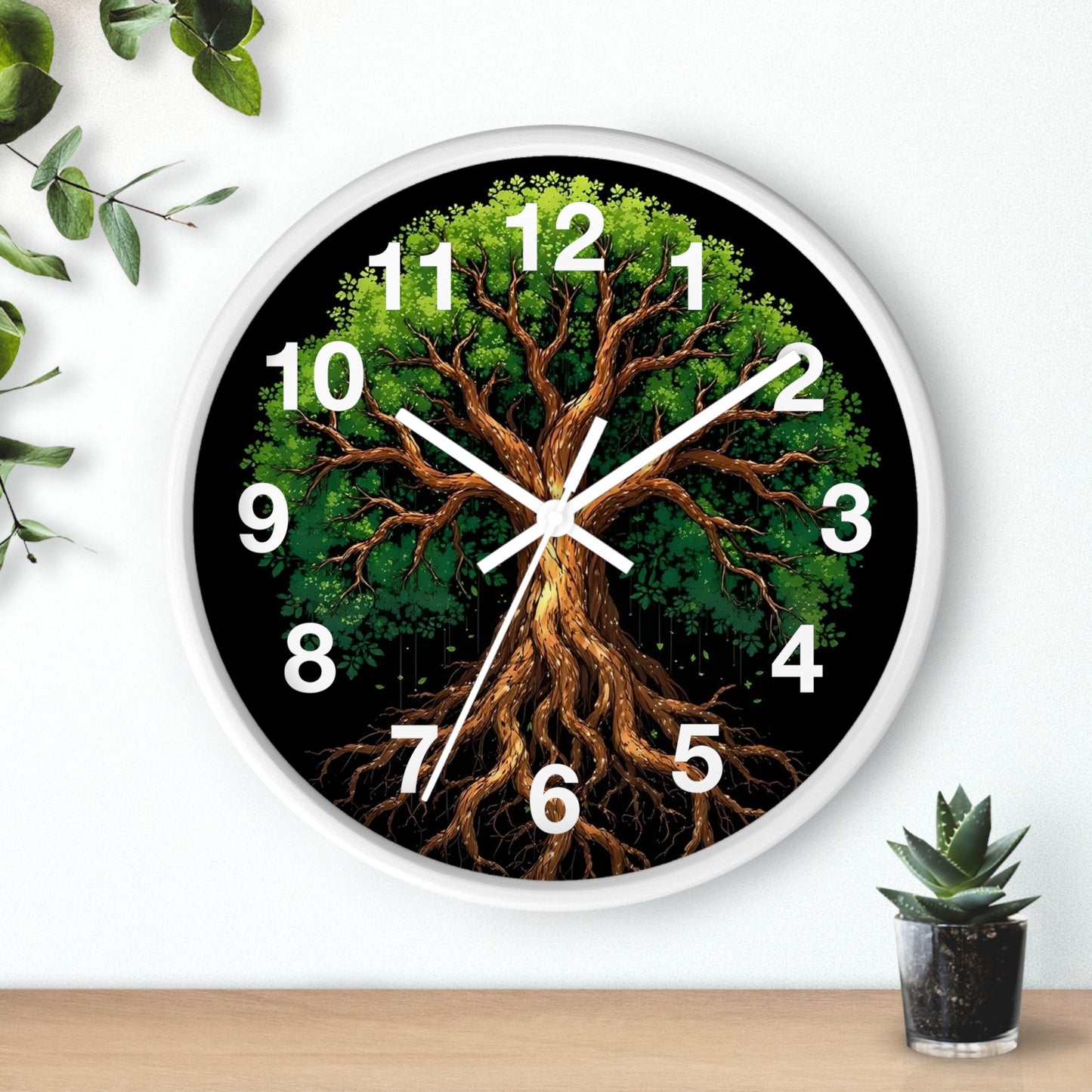 Nature-Inspired Tree Wall Clock, Home Decor, Eco-Friendly Gift, Rustic Aesthetic, Unique Timepiece, Woodland Theme